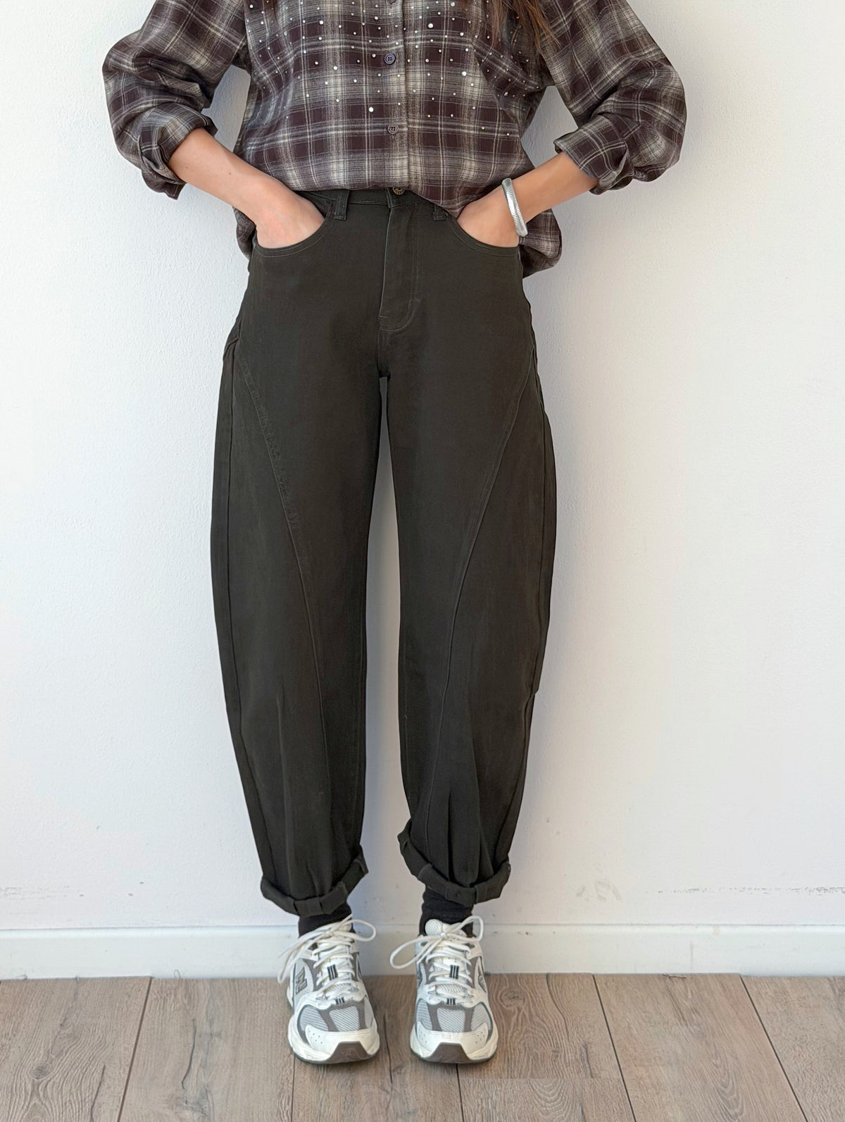 DENIM BALLOON VERDE MILITARE