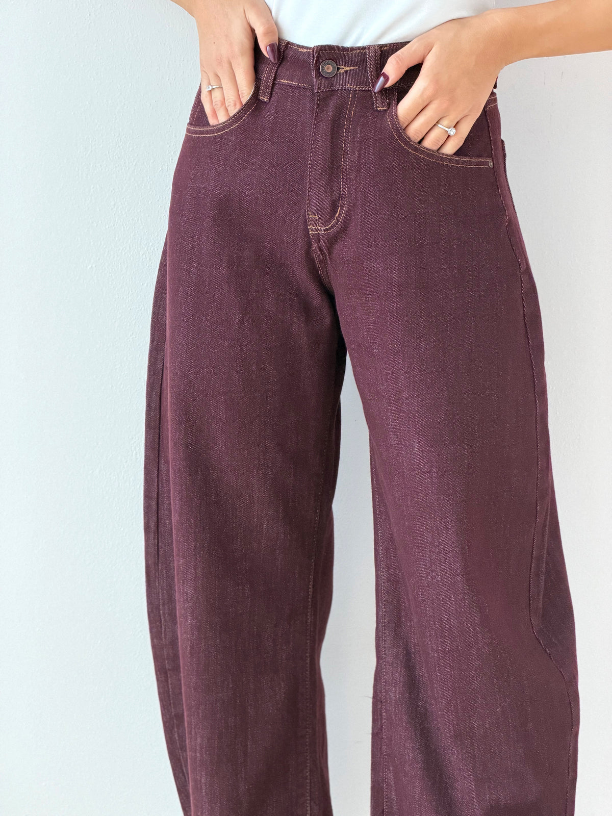 DENIM BALLOON BORDEAUX