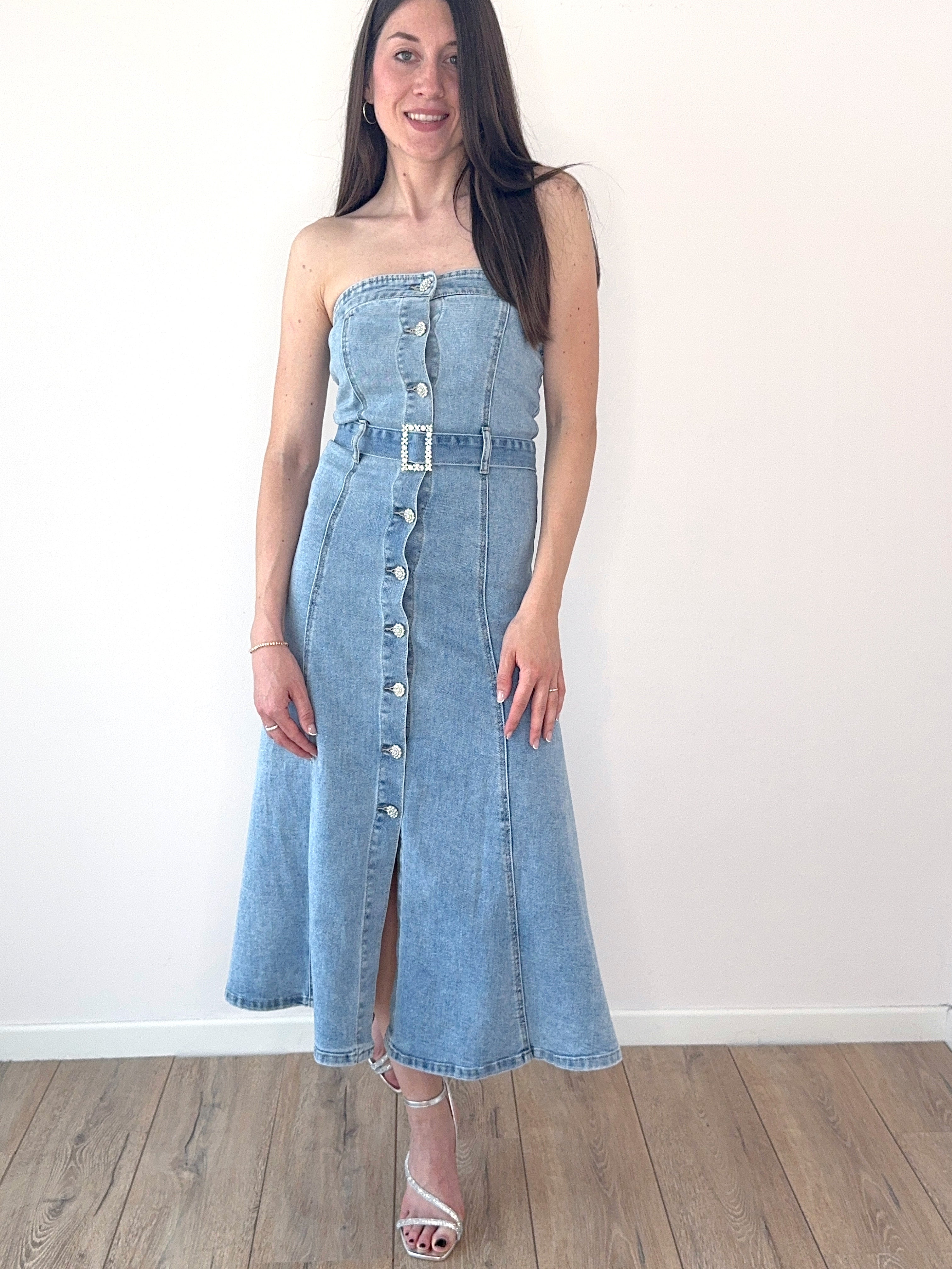 Abito Denim gioiello Elodie