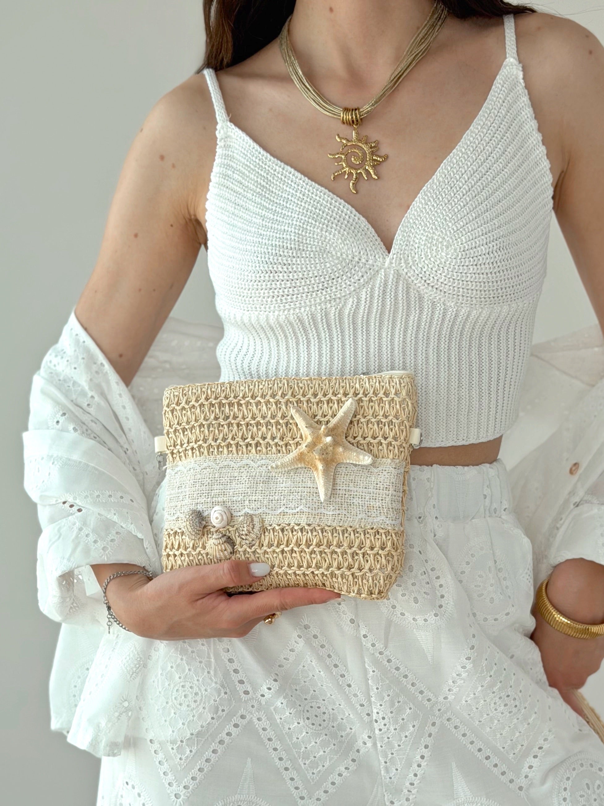 POCHETTE RAFIA & CONCHIGLIE