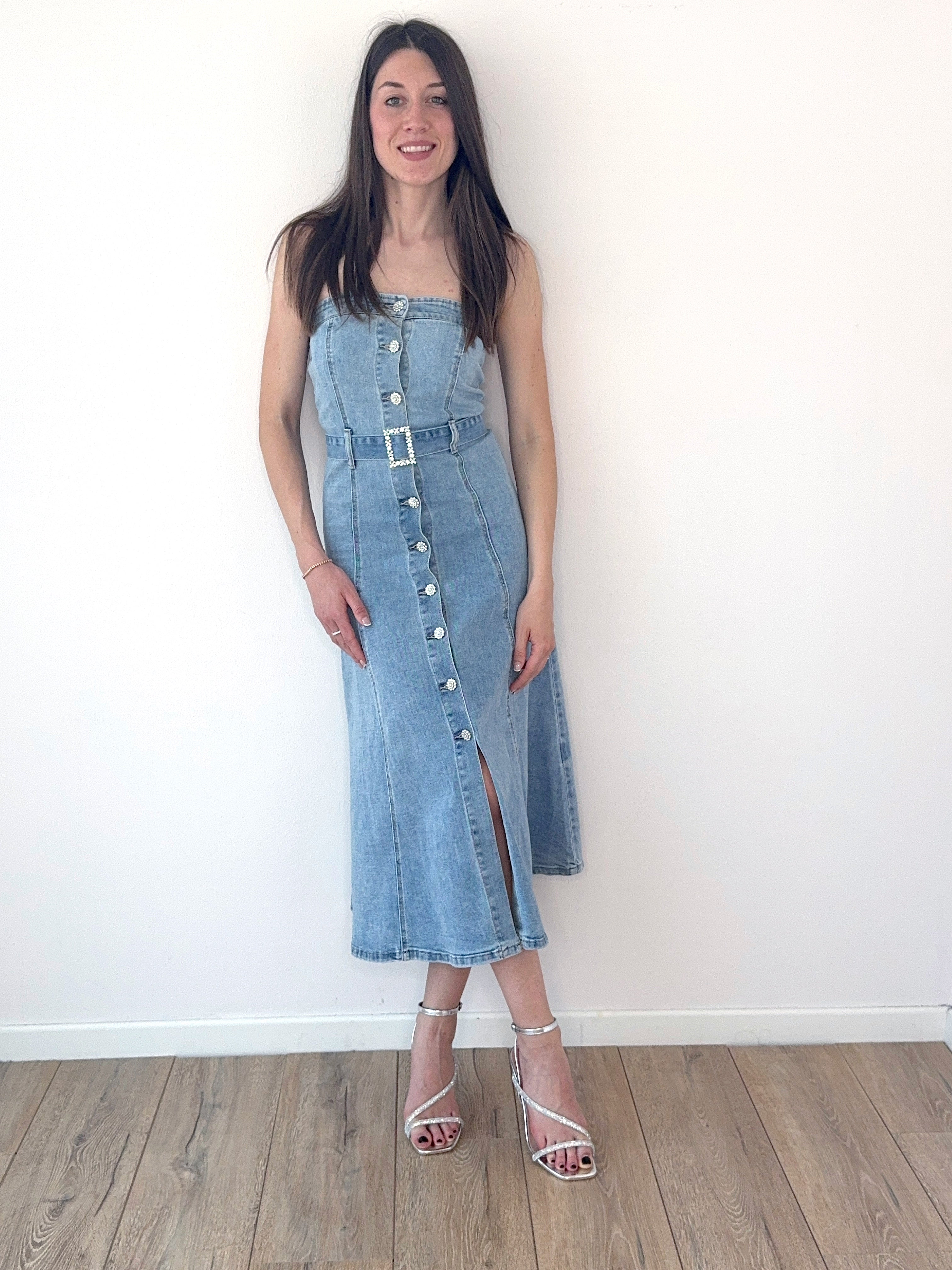 Abito Denim gioiello Elodie