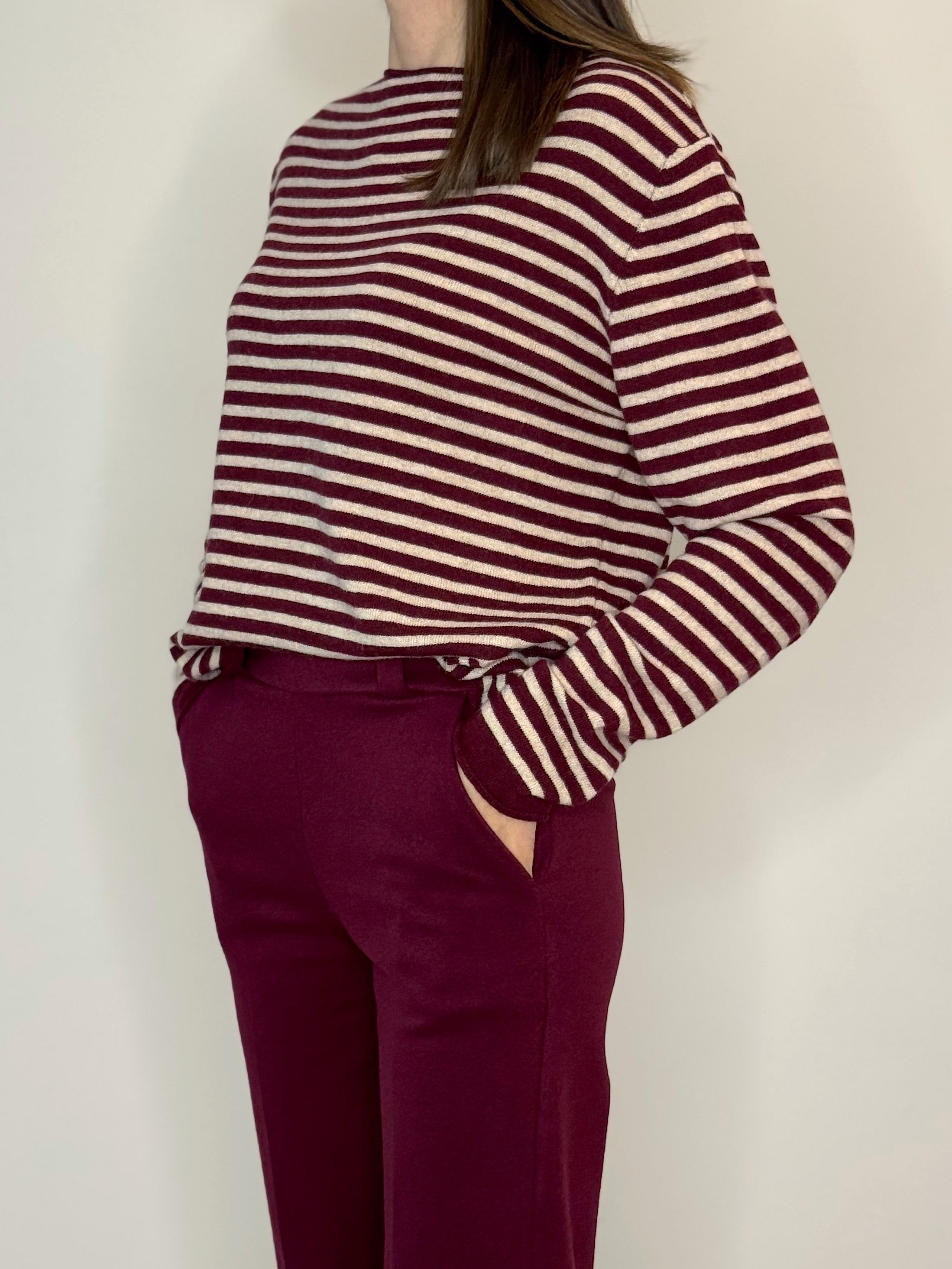 MAGLIONE RIGHE LANA & CASHMERE