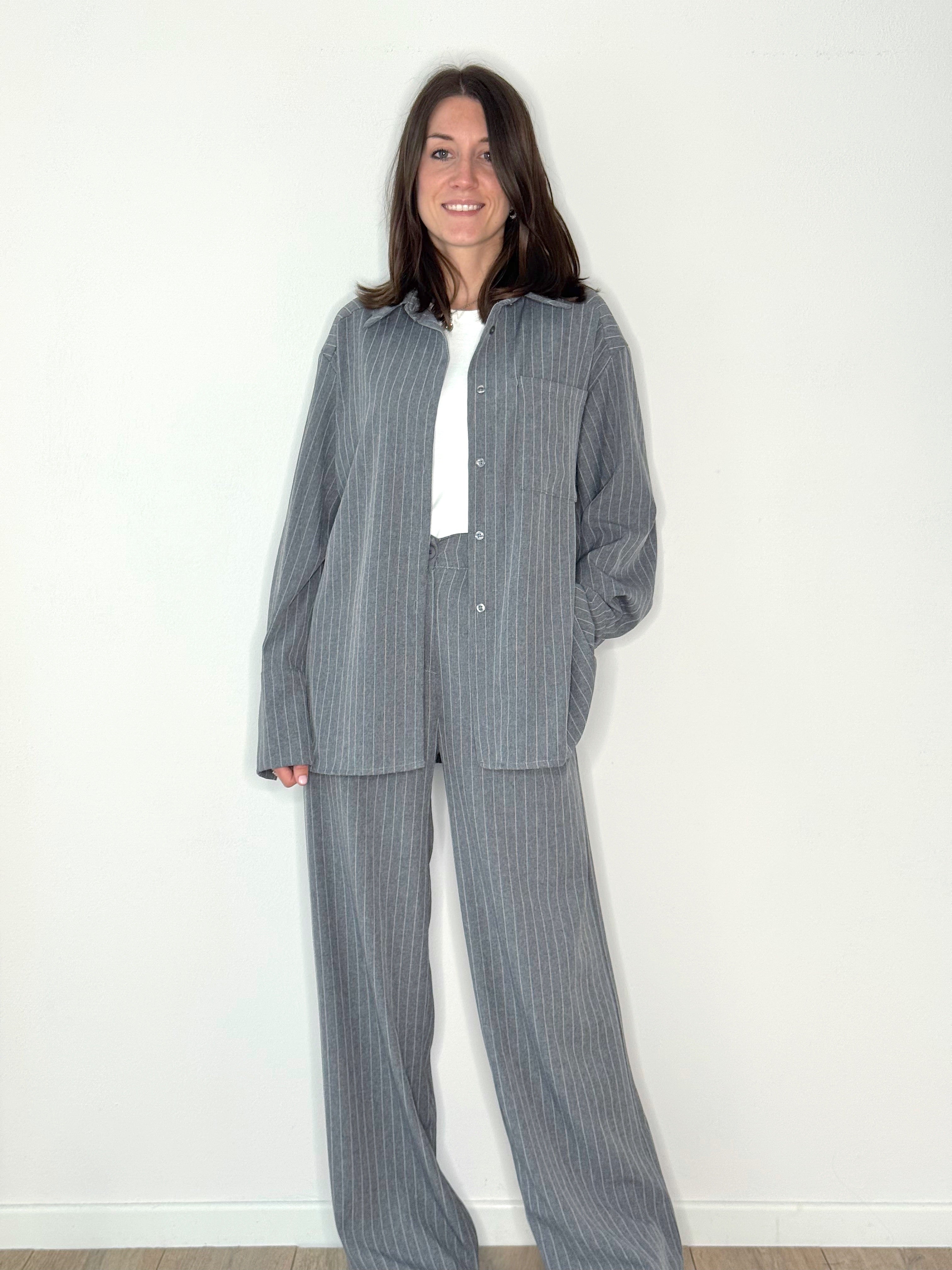 COORDINATO GESSATO GRIGIO