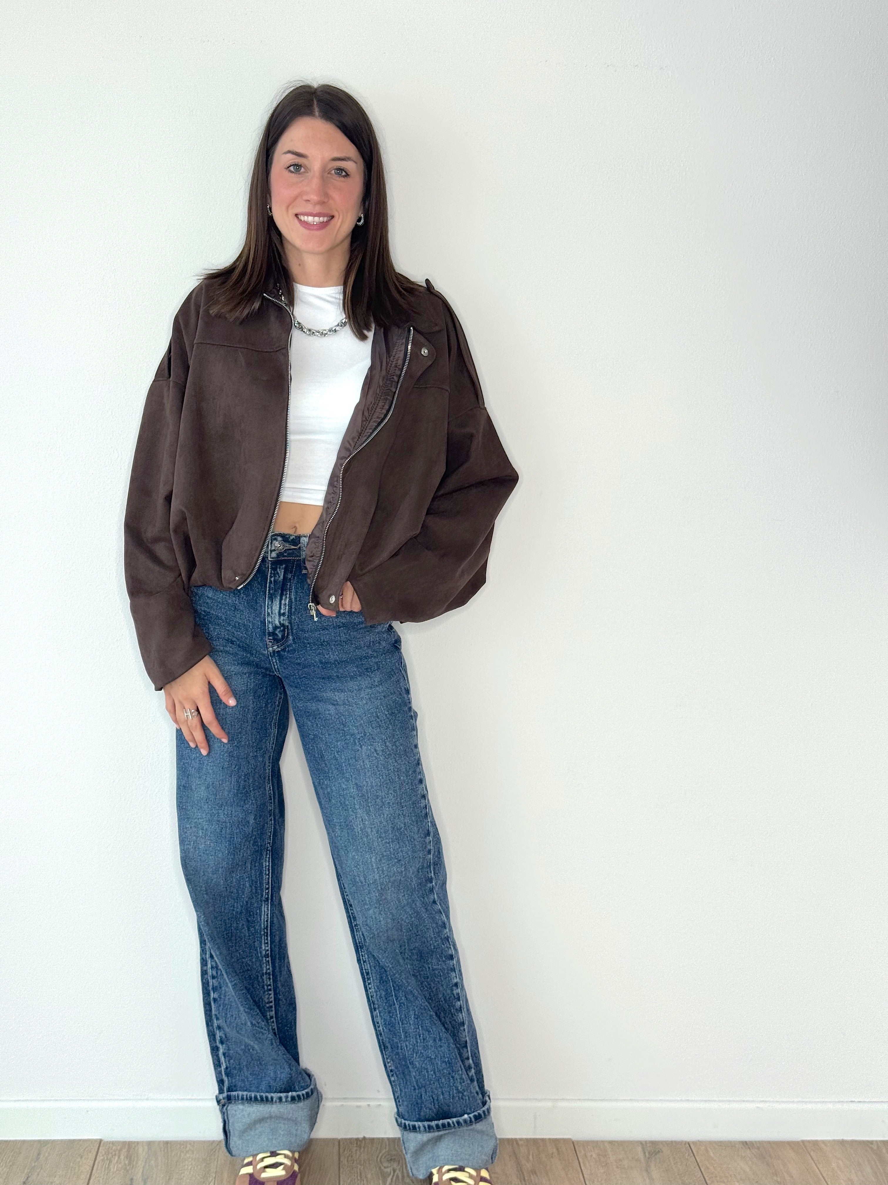 BOMBER ECO CAMOSCIO