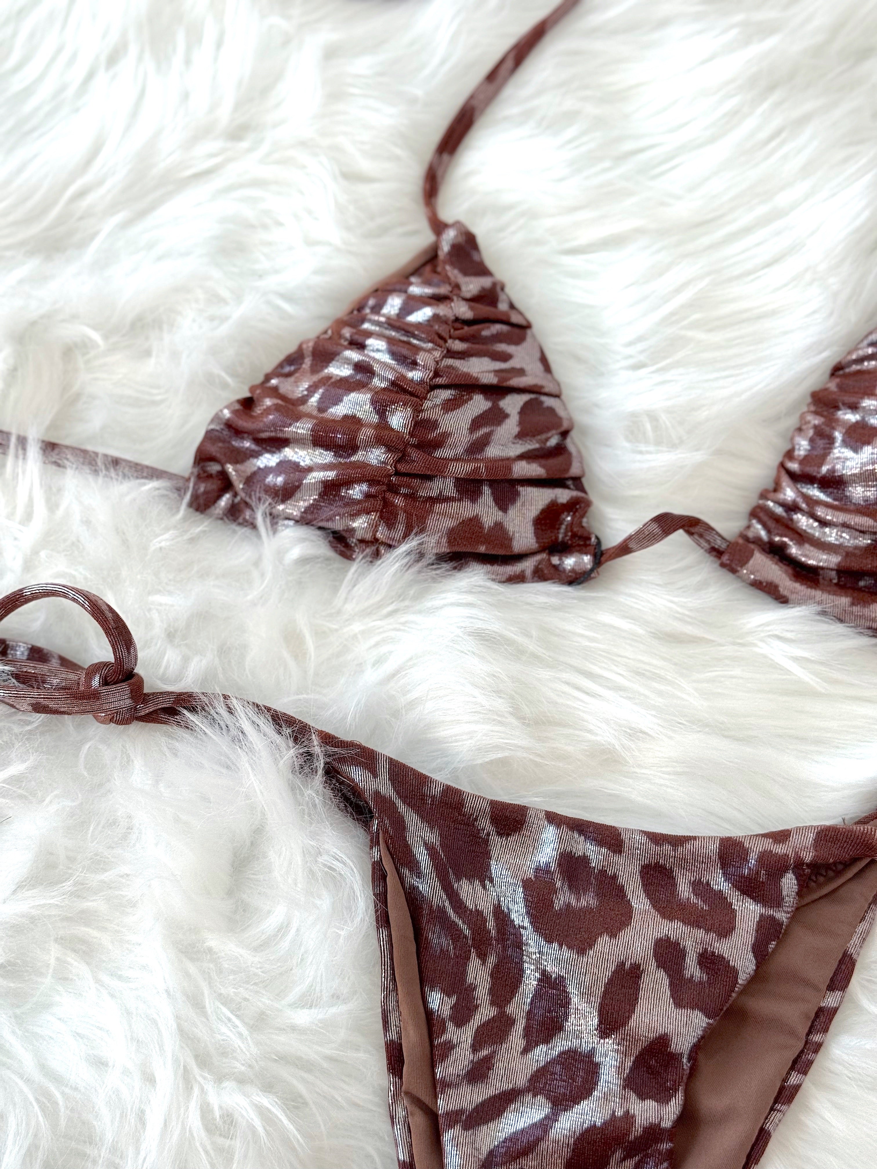 BIKINI METALLIC ANIMALIER