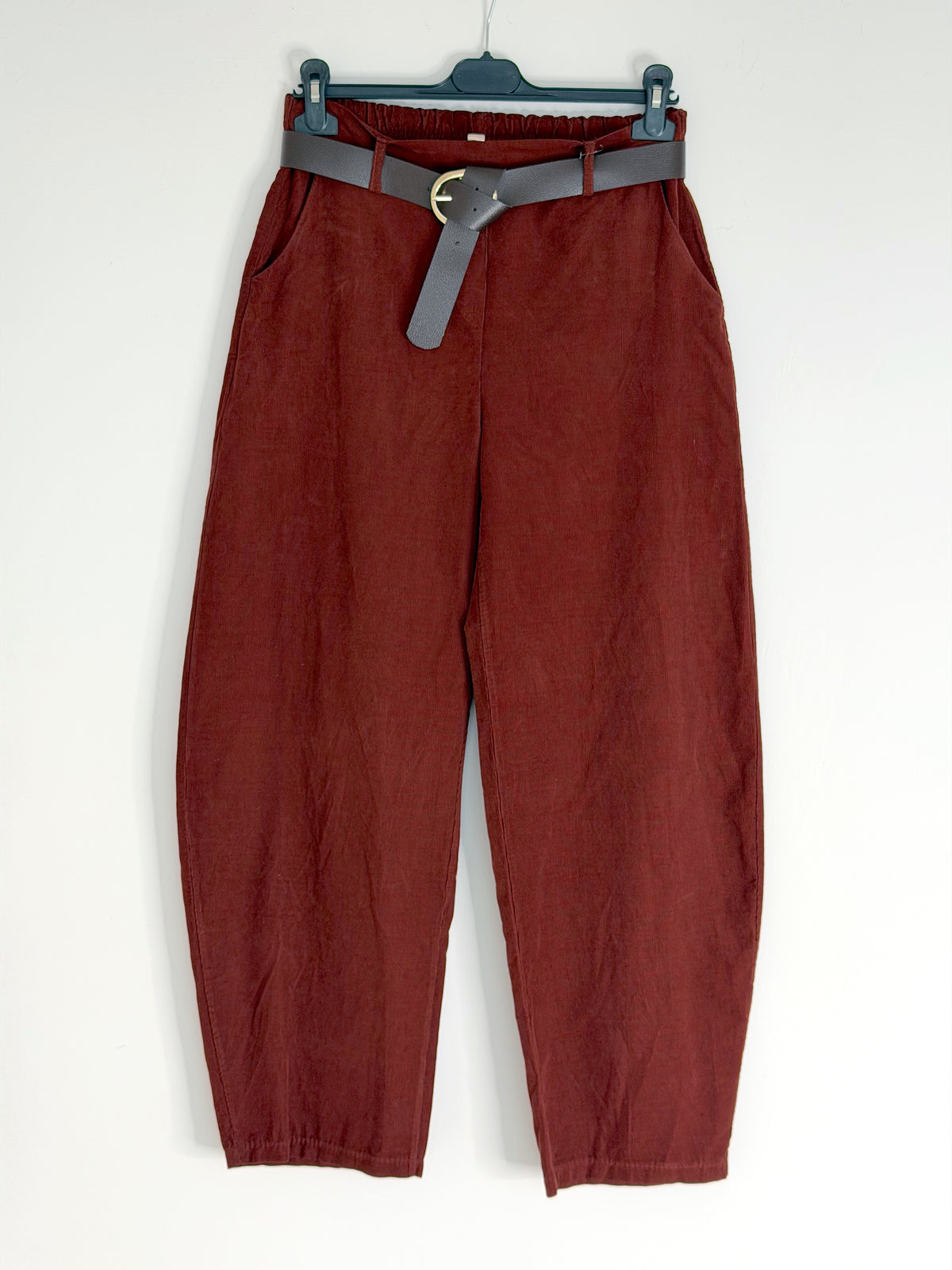 Pantalone balloon velluto millerighe