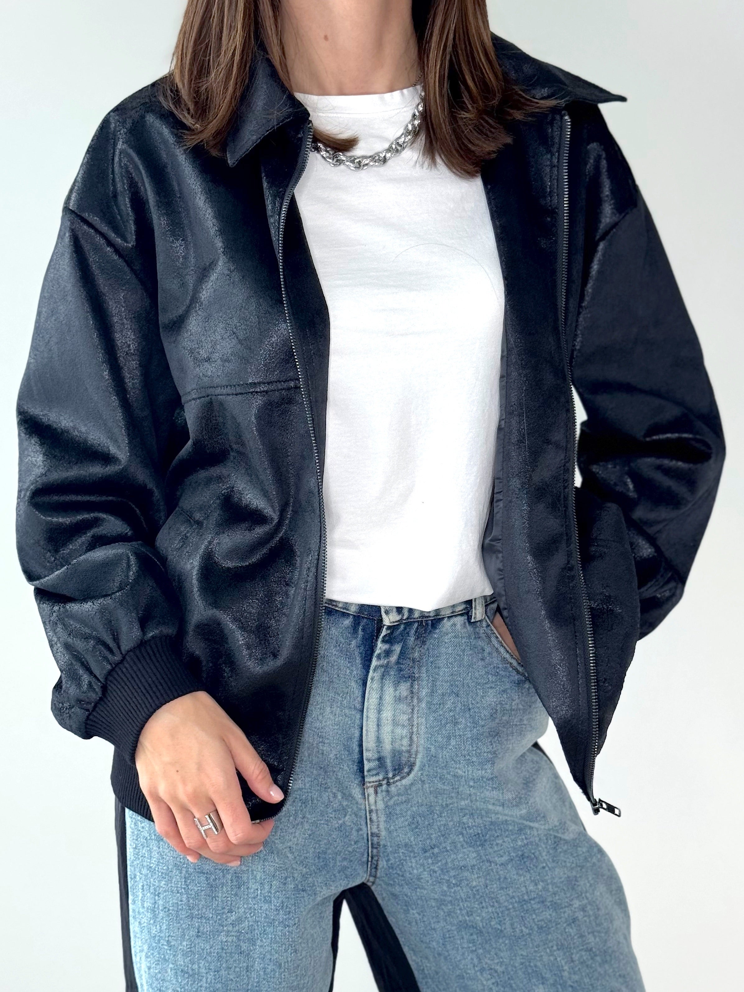 BOMBER EFFETTO ALCANTARA