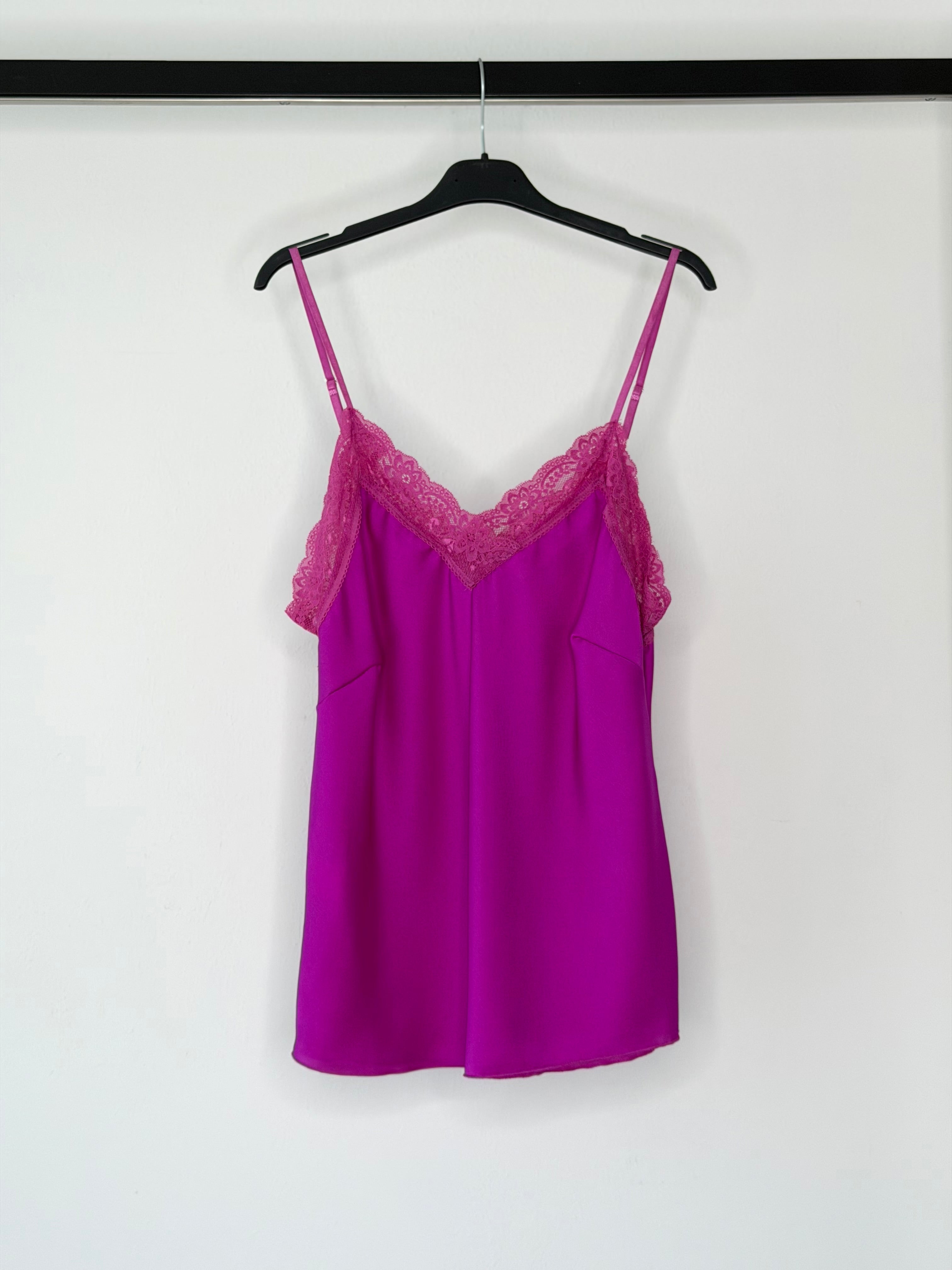 CANOTTIERA IN RASO & PIZZO
