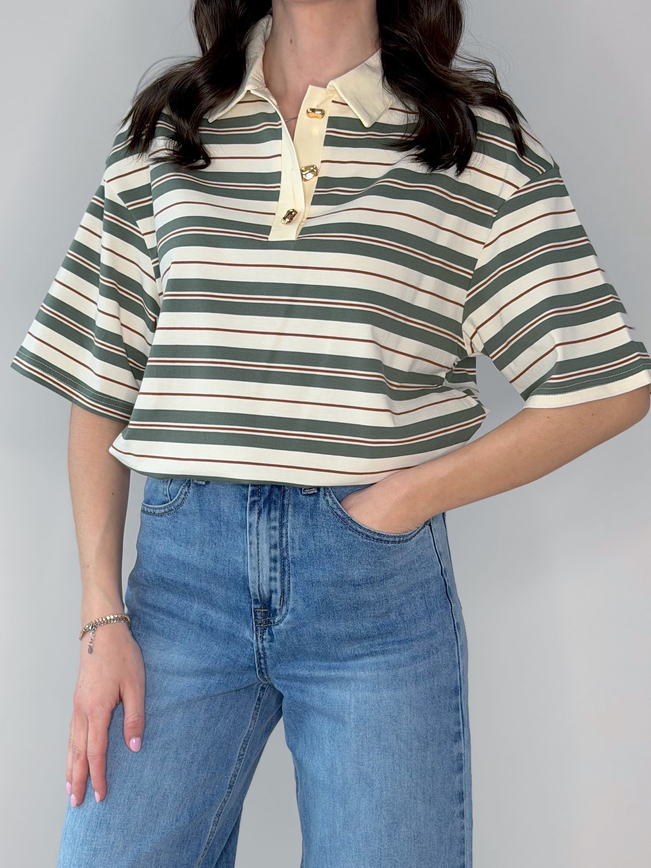 POLO OVERSIZE RIGHE