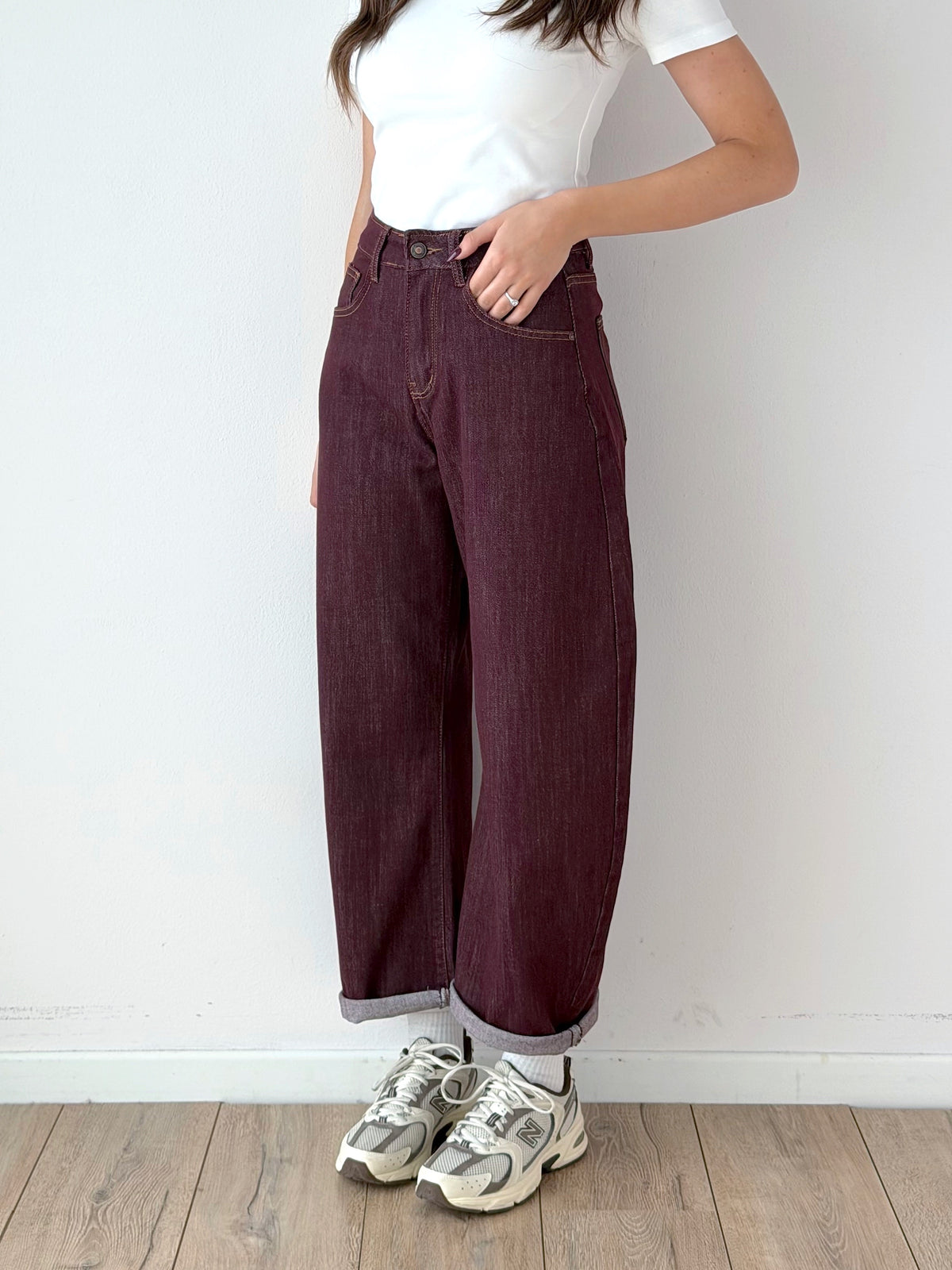 DENIM BALLOON BORDEAUX