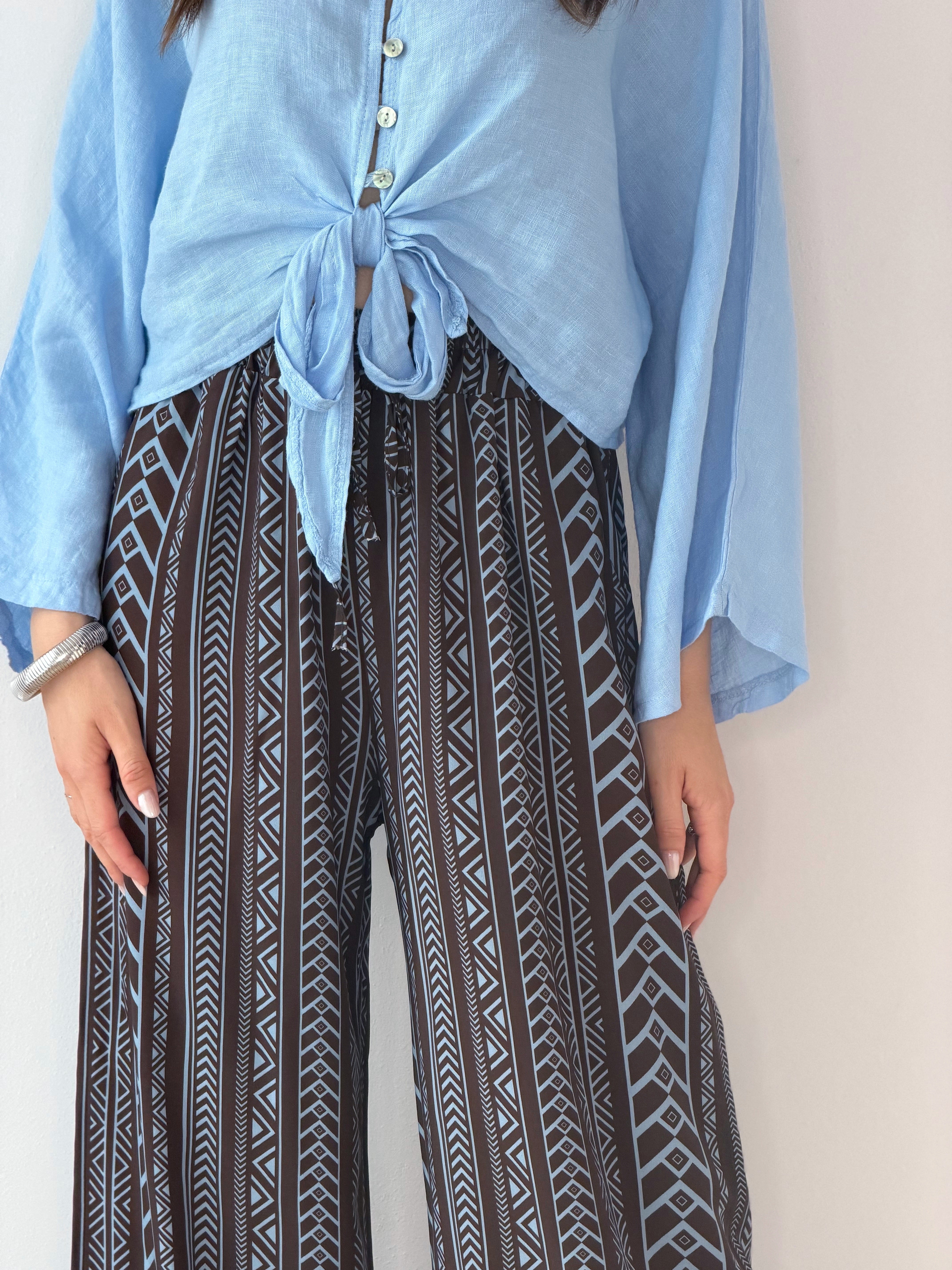 PANTALONE ATZECO IN VISCOSA