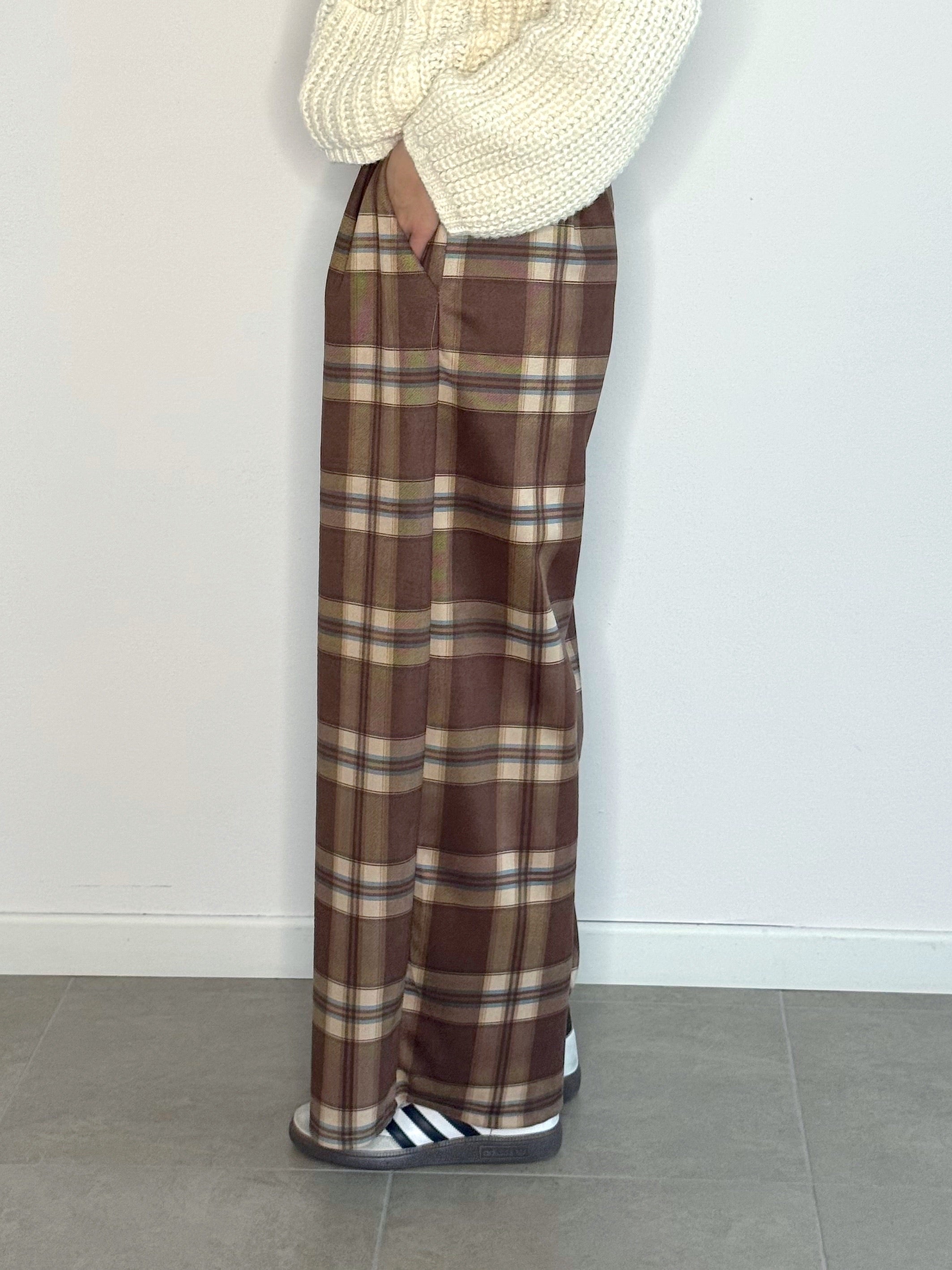 PANTALONE SCOZIA IN ECO CAMOSCIO