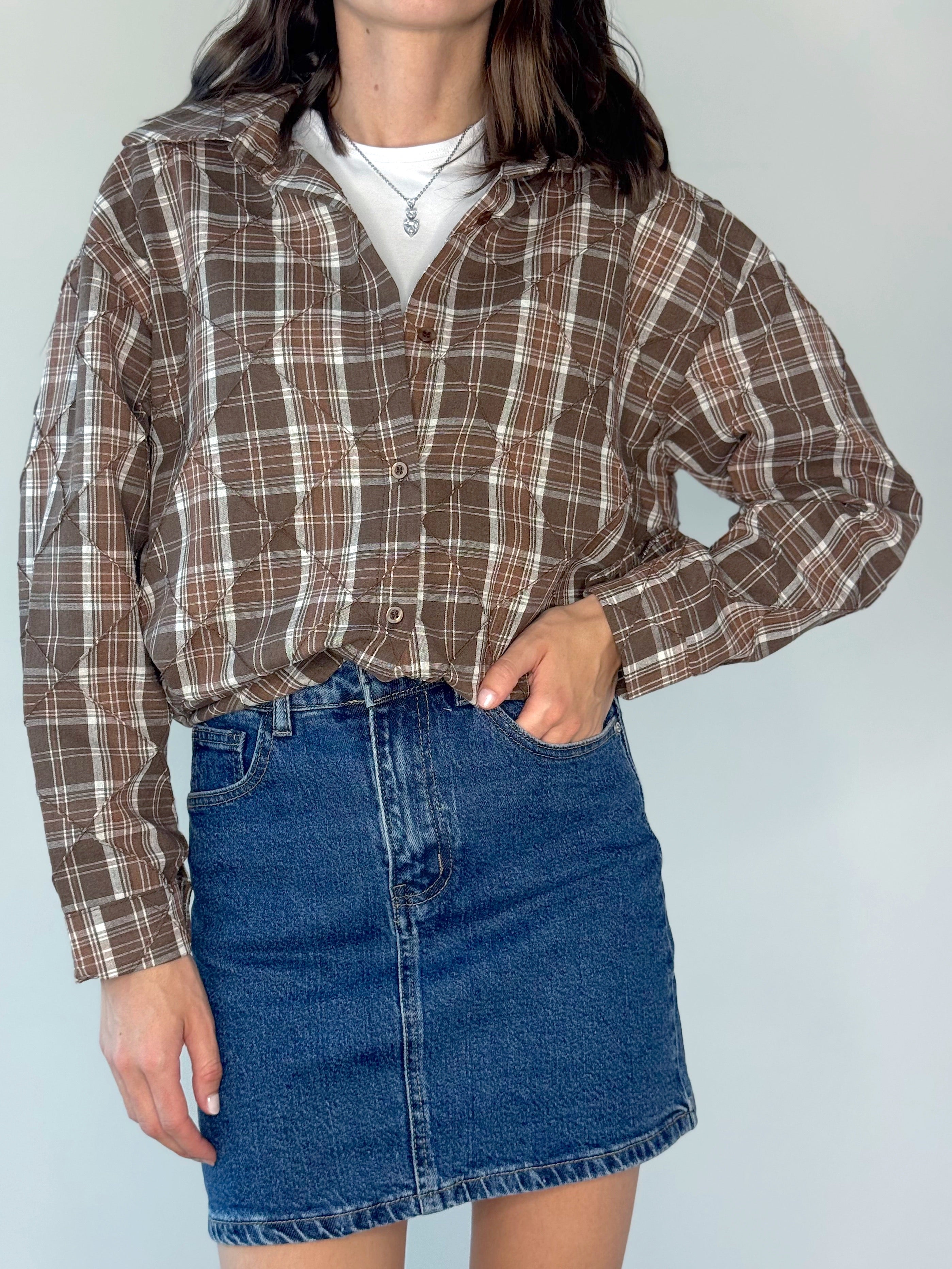 CAMICIA WOOD MARRONE