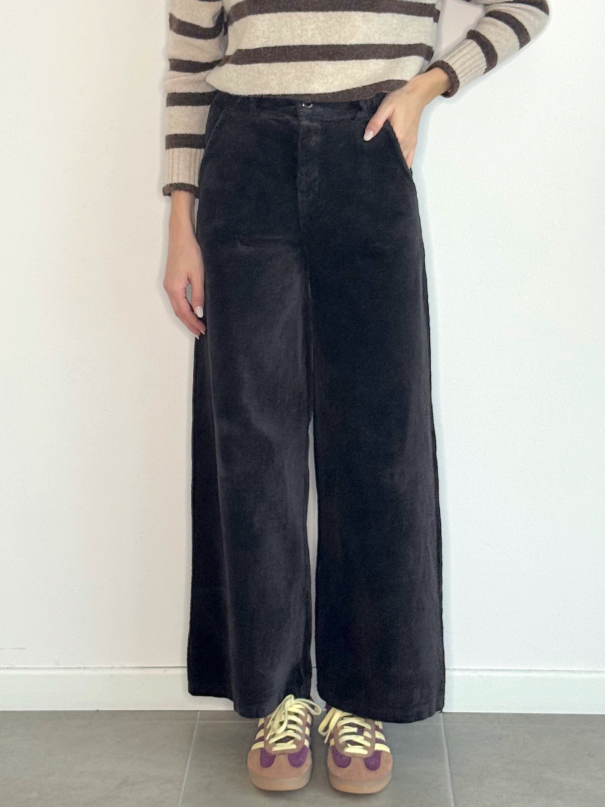 PANTALONE VELLUTO TESTA DI MORO