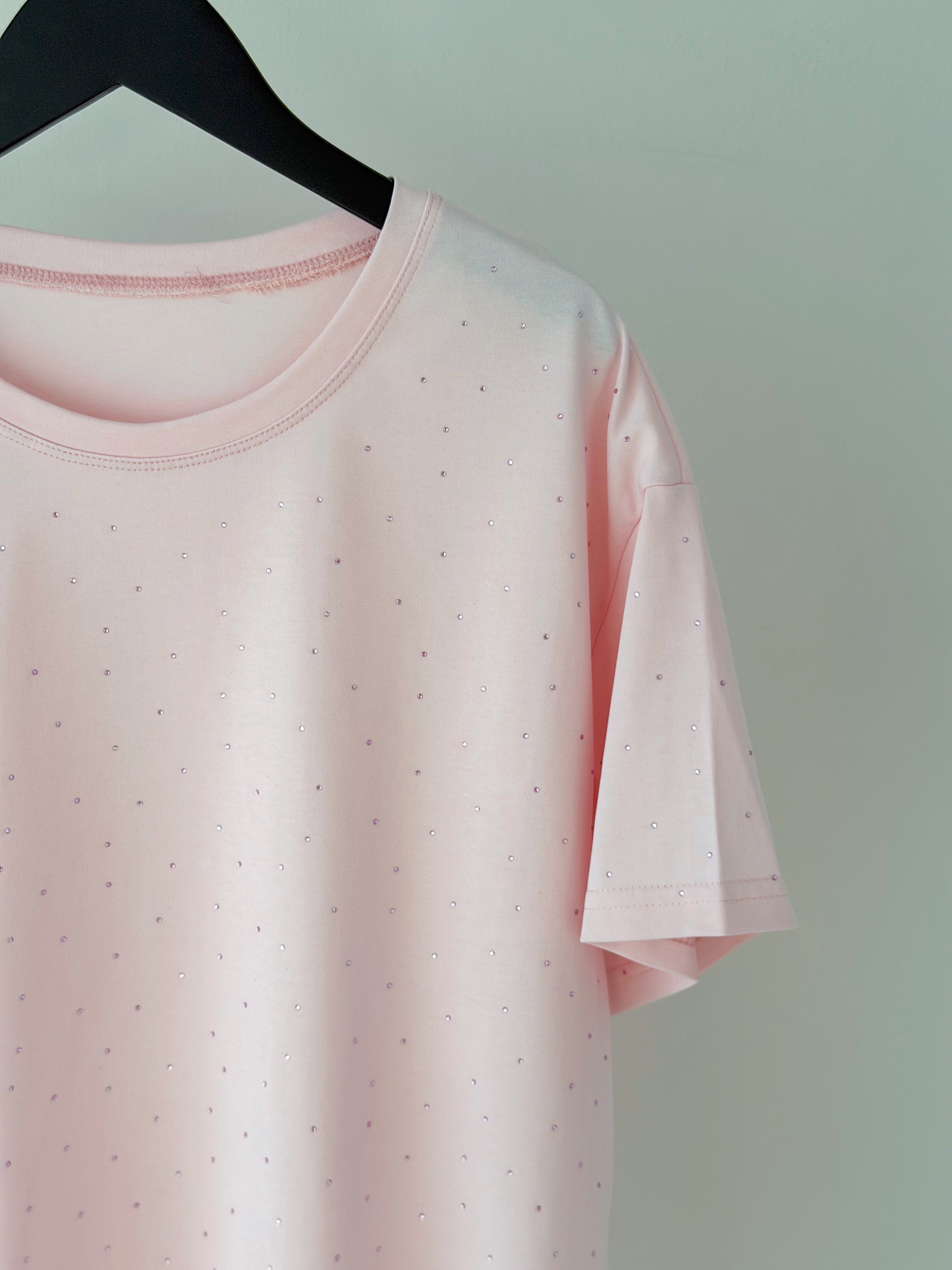 T-SHIRT OVER CON STRASS