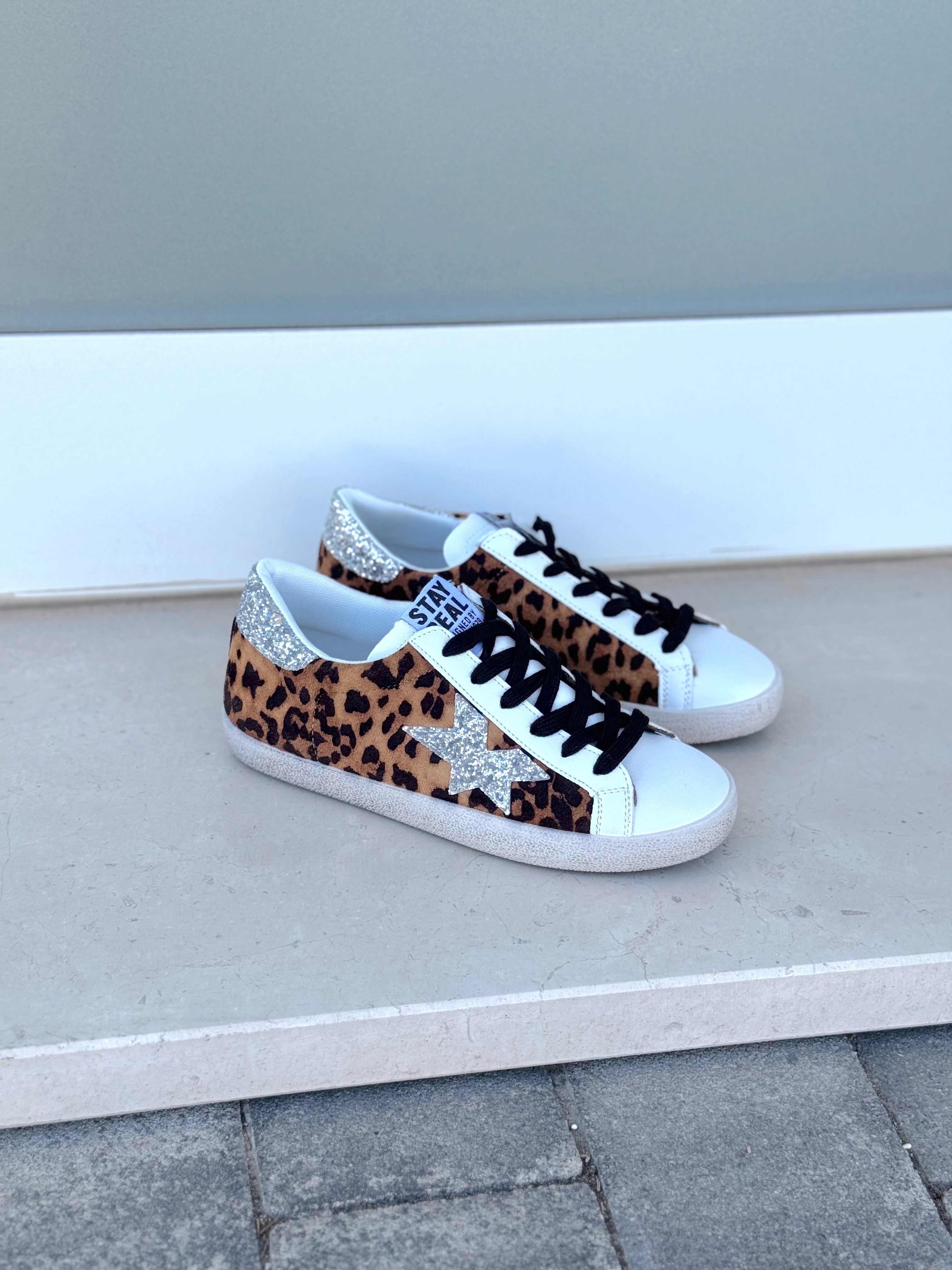 Sneakers Animalier Con Glitter