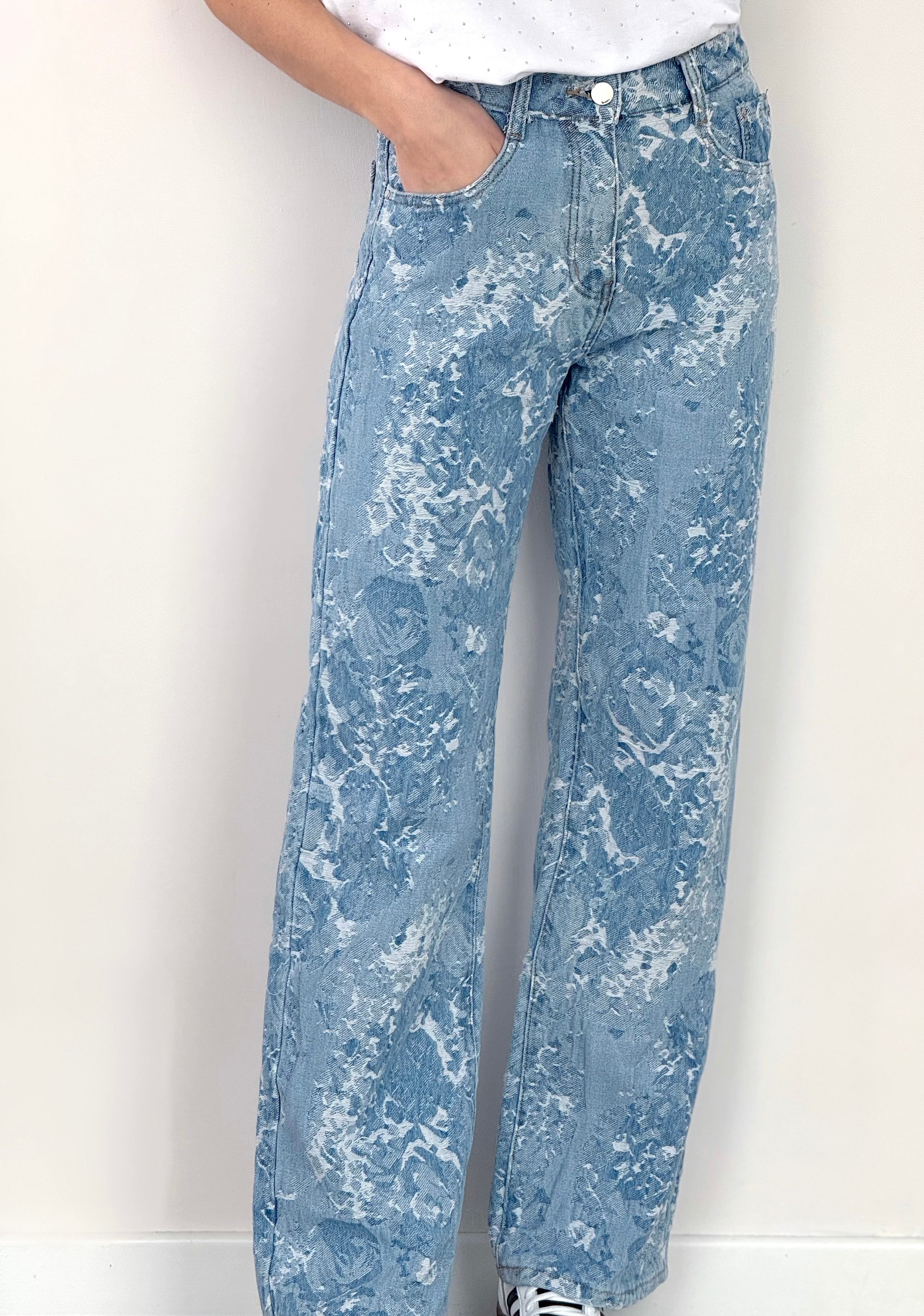 Denim Cloe lavorato lavaggio chiaro