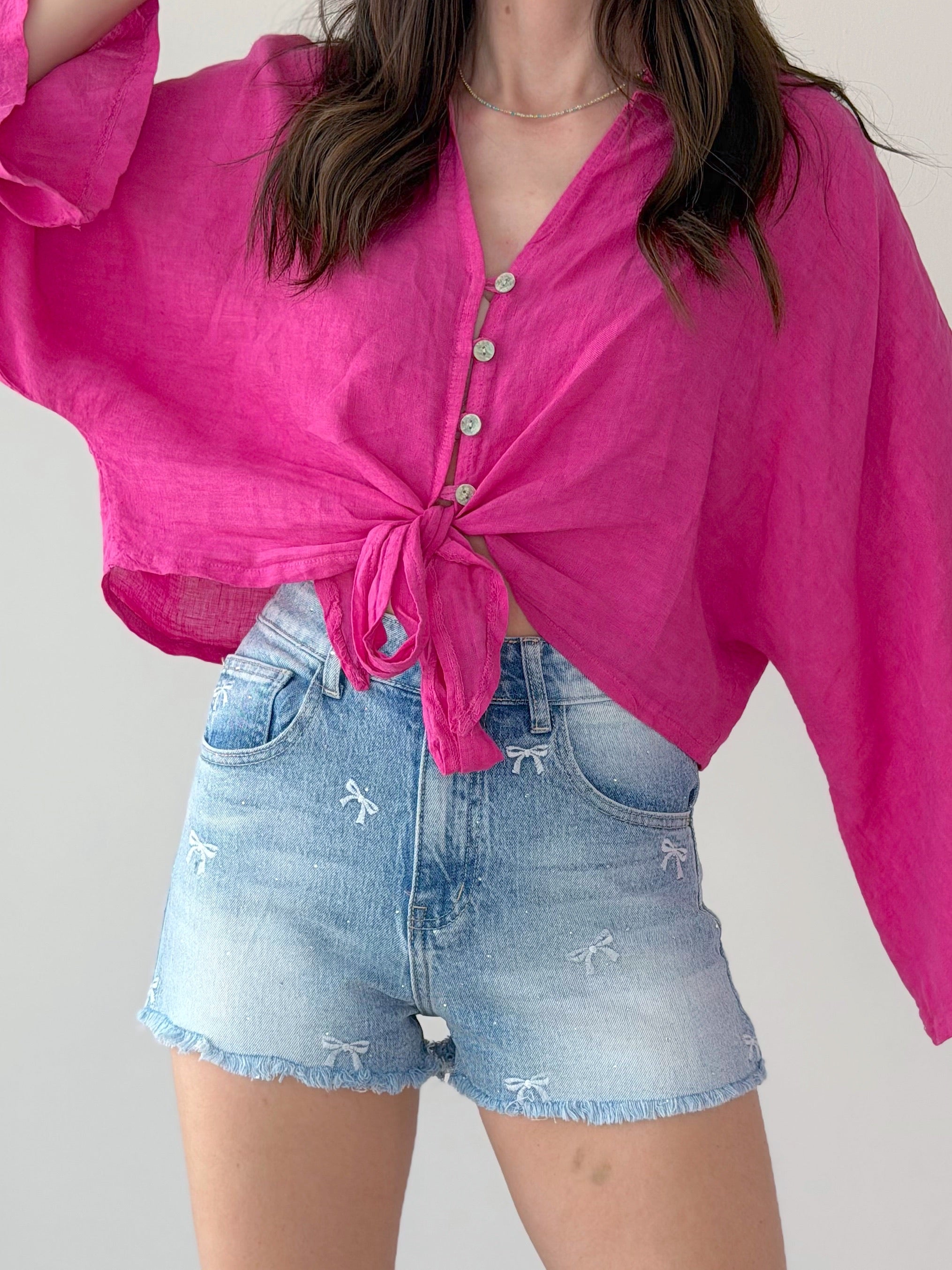 SHORTS FIOCCHI E STRASS