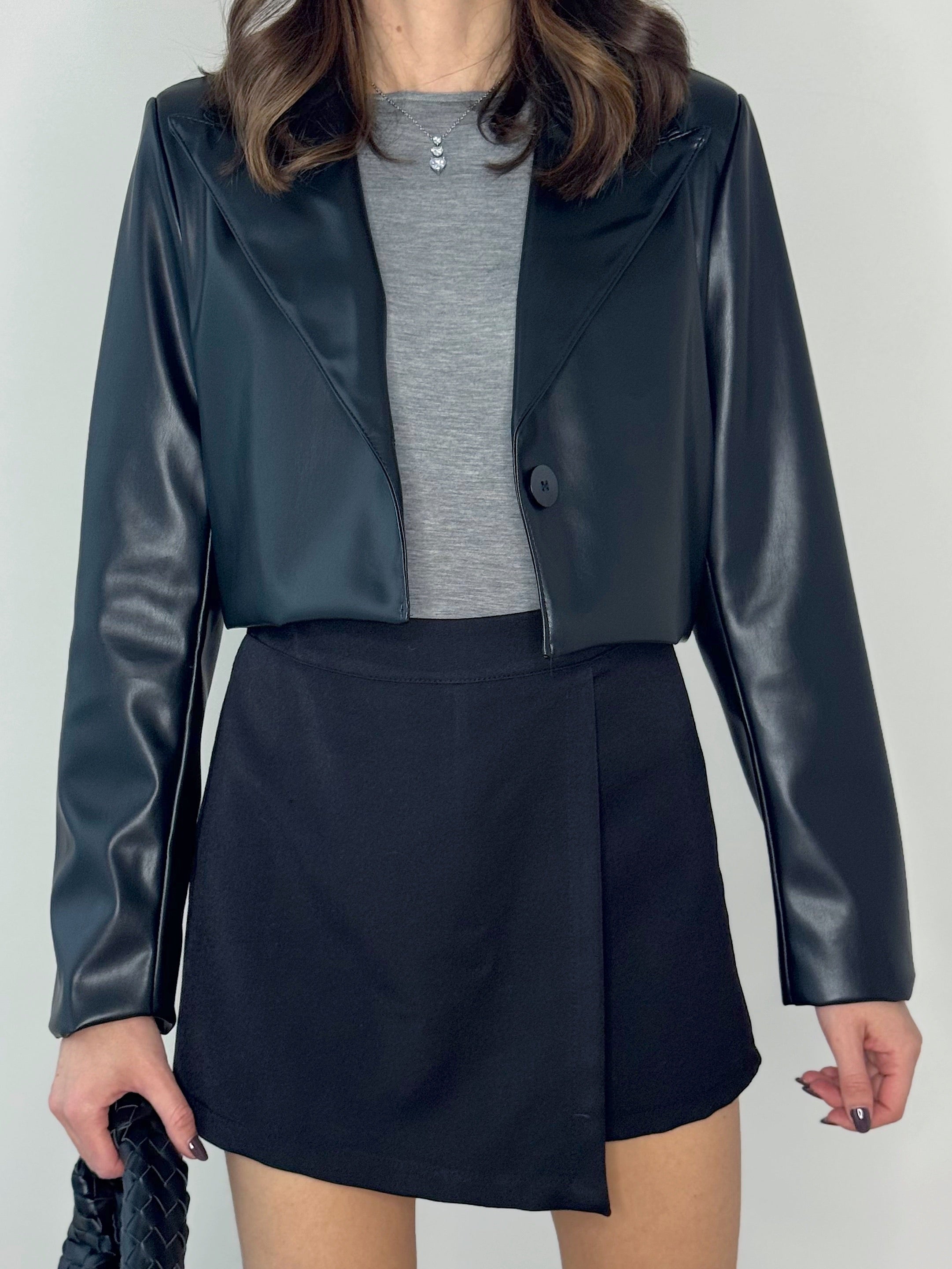 BLAZER CROP ECOPELLE