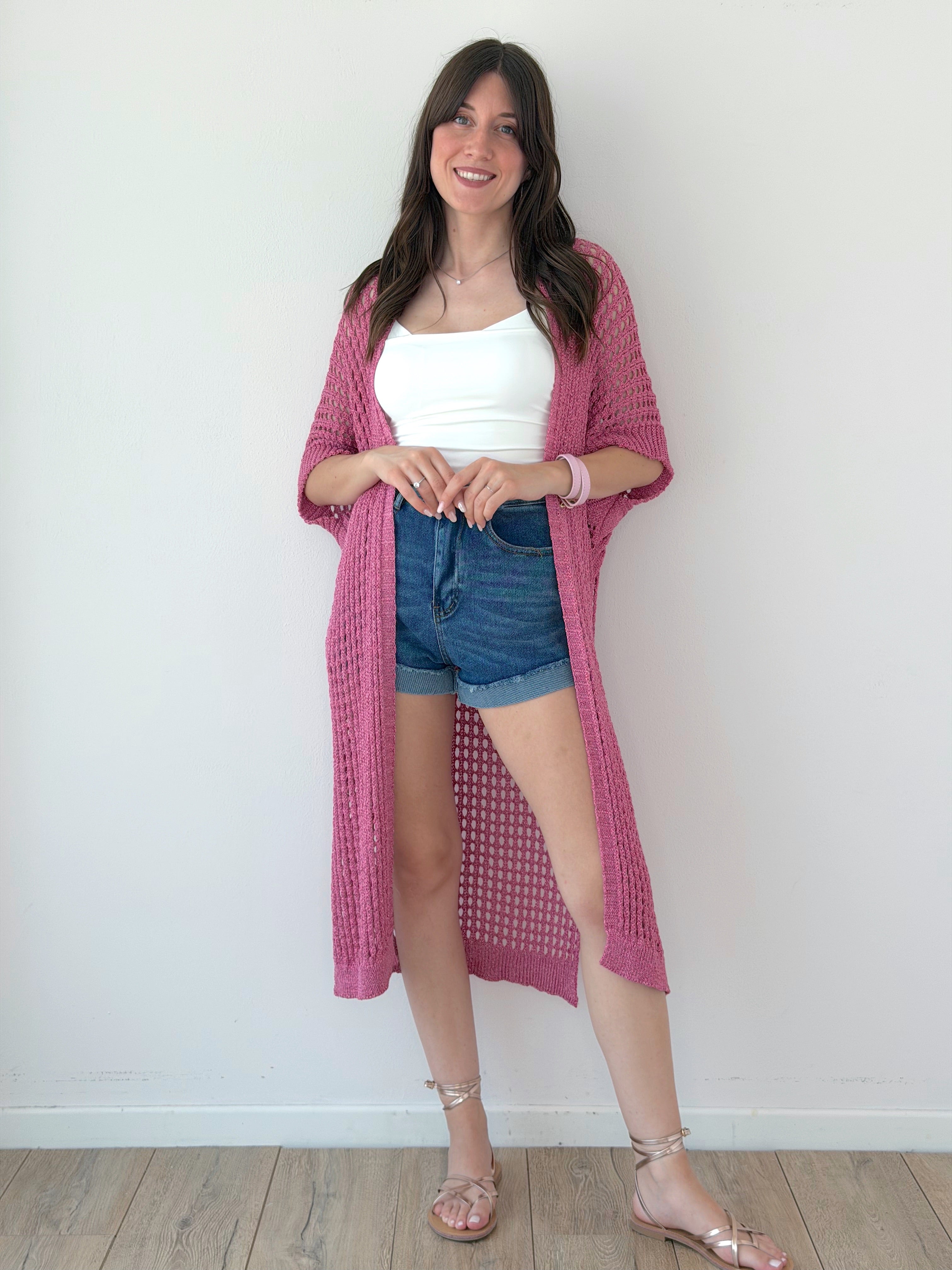 CARDIGAN RETE / COPRICOSTUME IN LUREX