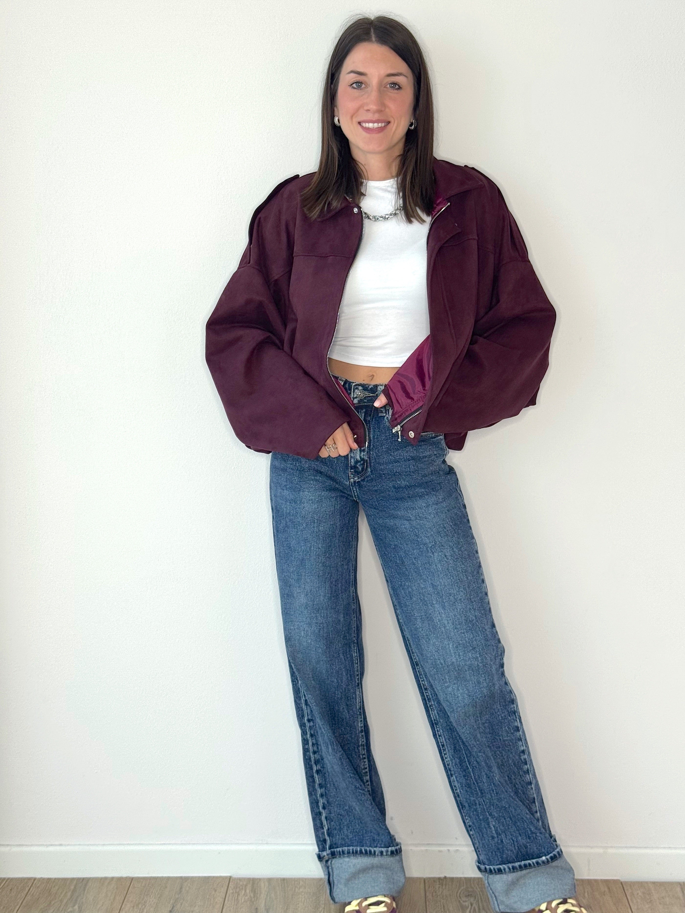 BOMBER ECO CAMOSCIO
