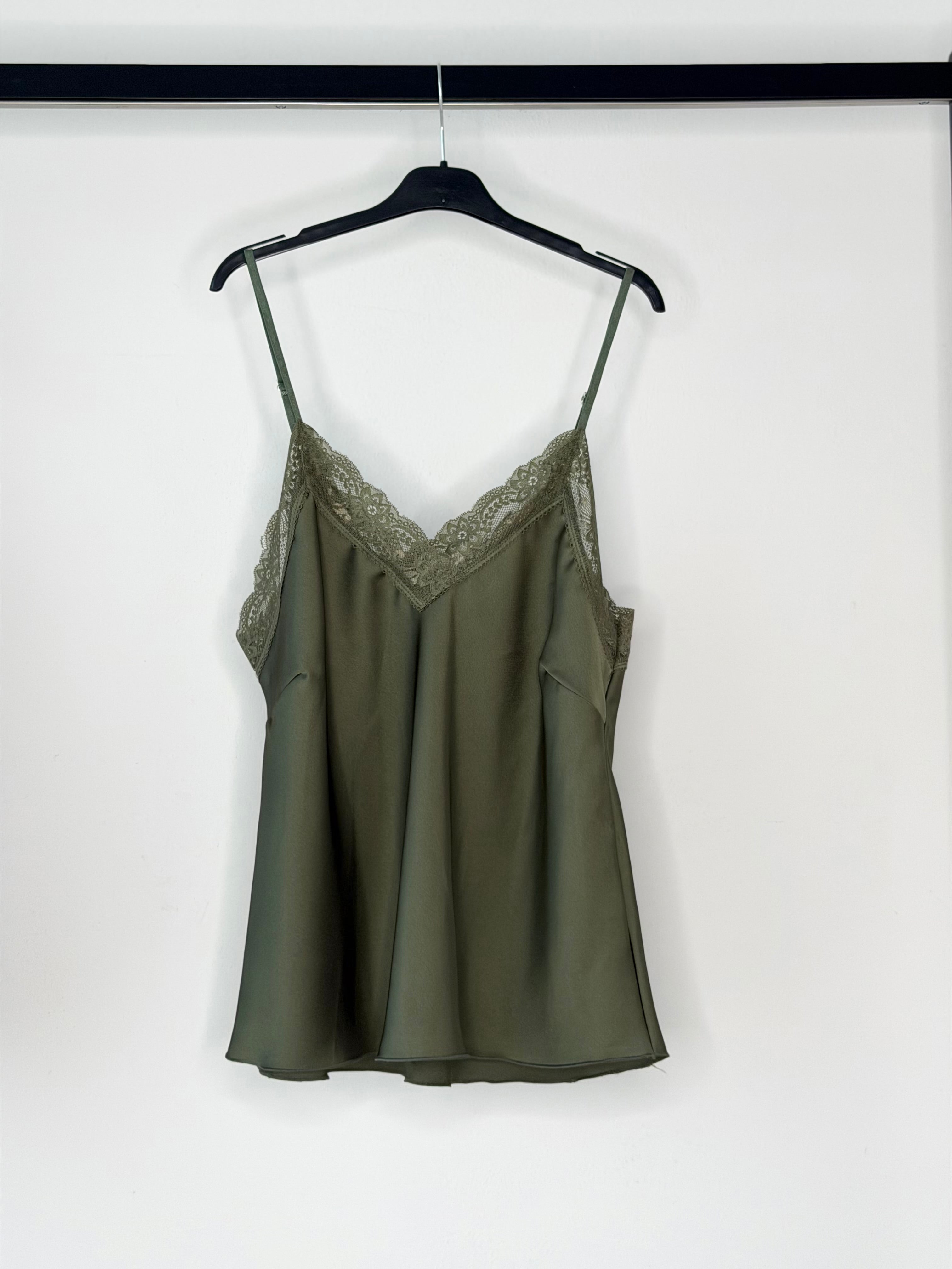 CANOTTIERA IN RASO & PIZZO