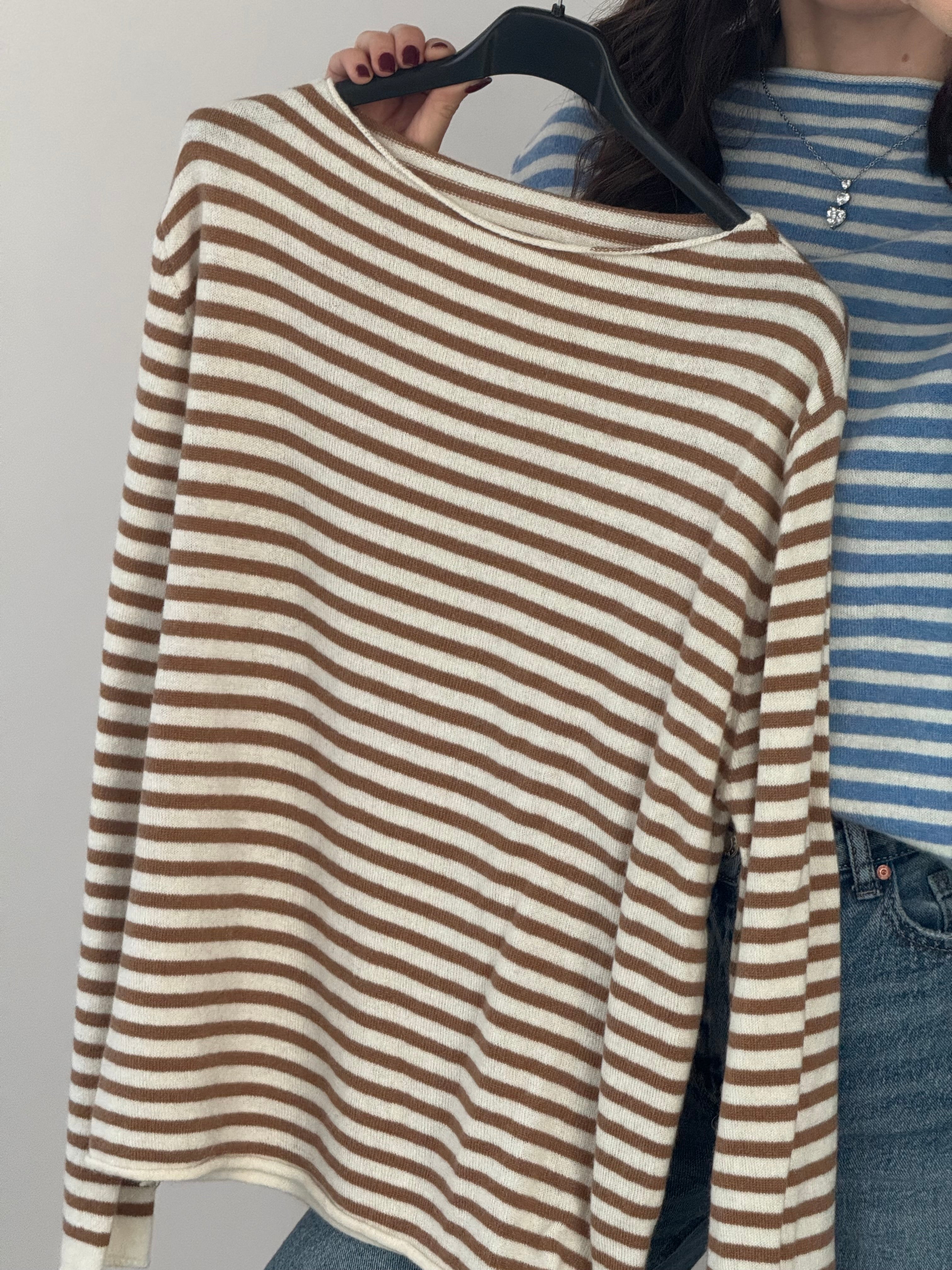MAGLIONE RIGHE LANA & CASHMERE