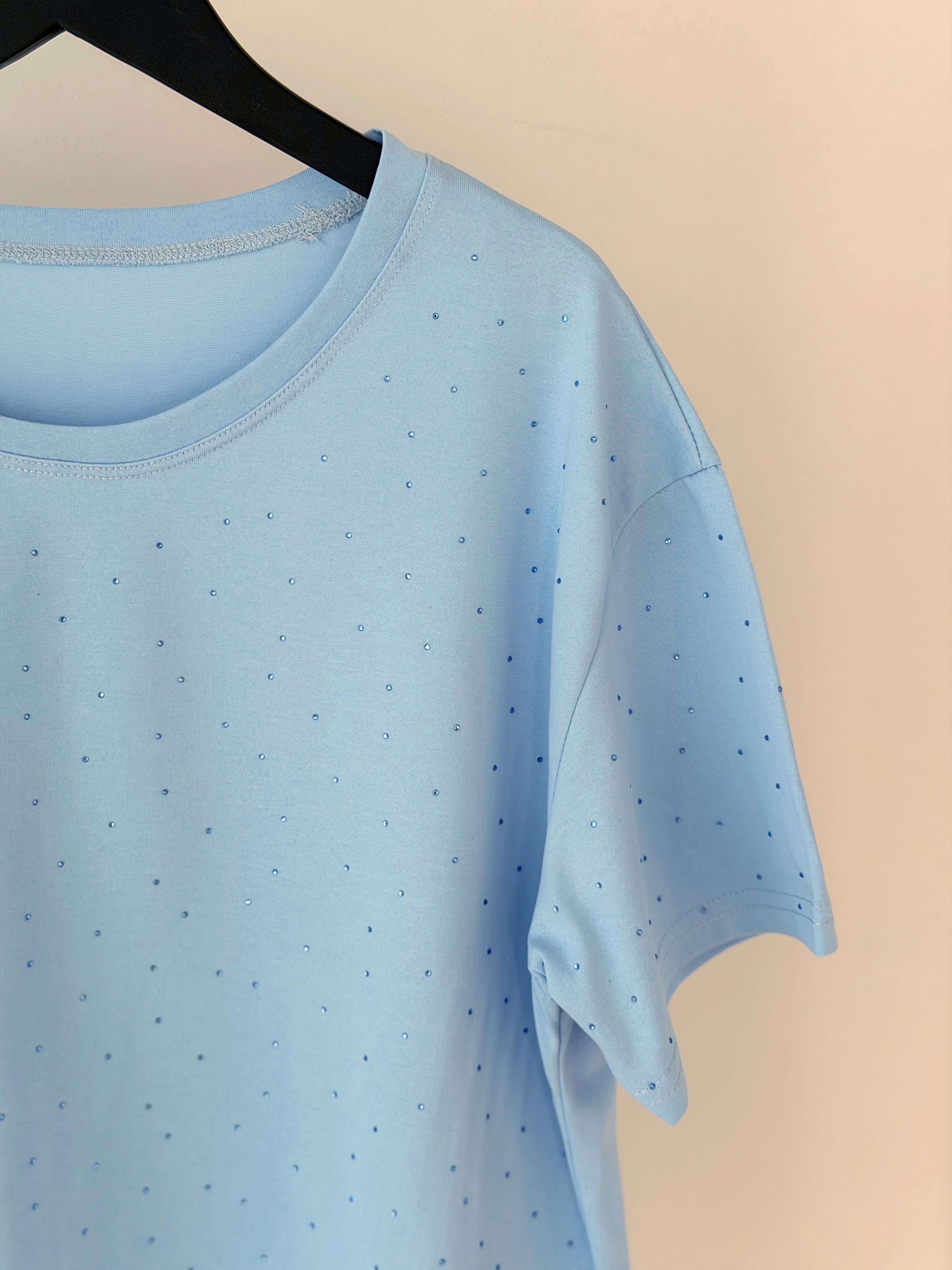 T-SHIRT OVER CON STRASS