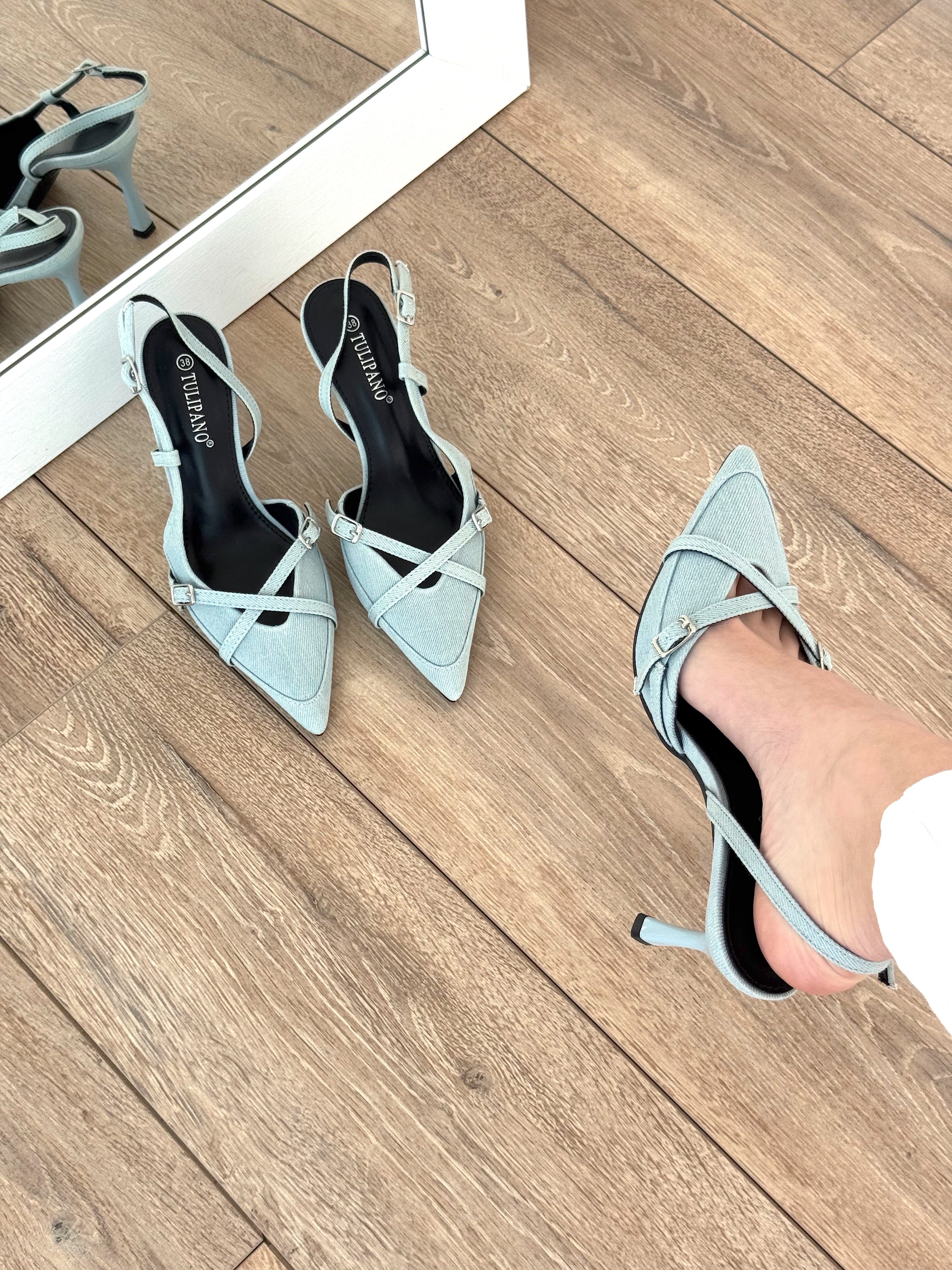 Slingback Denim