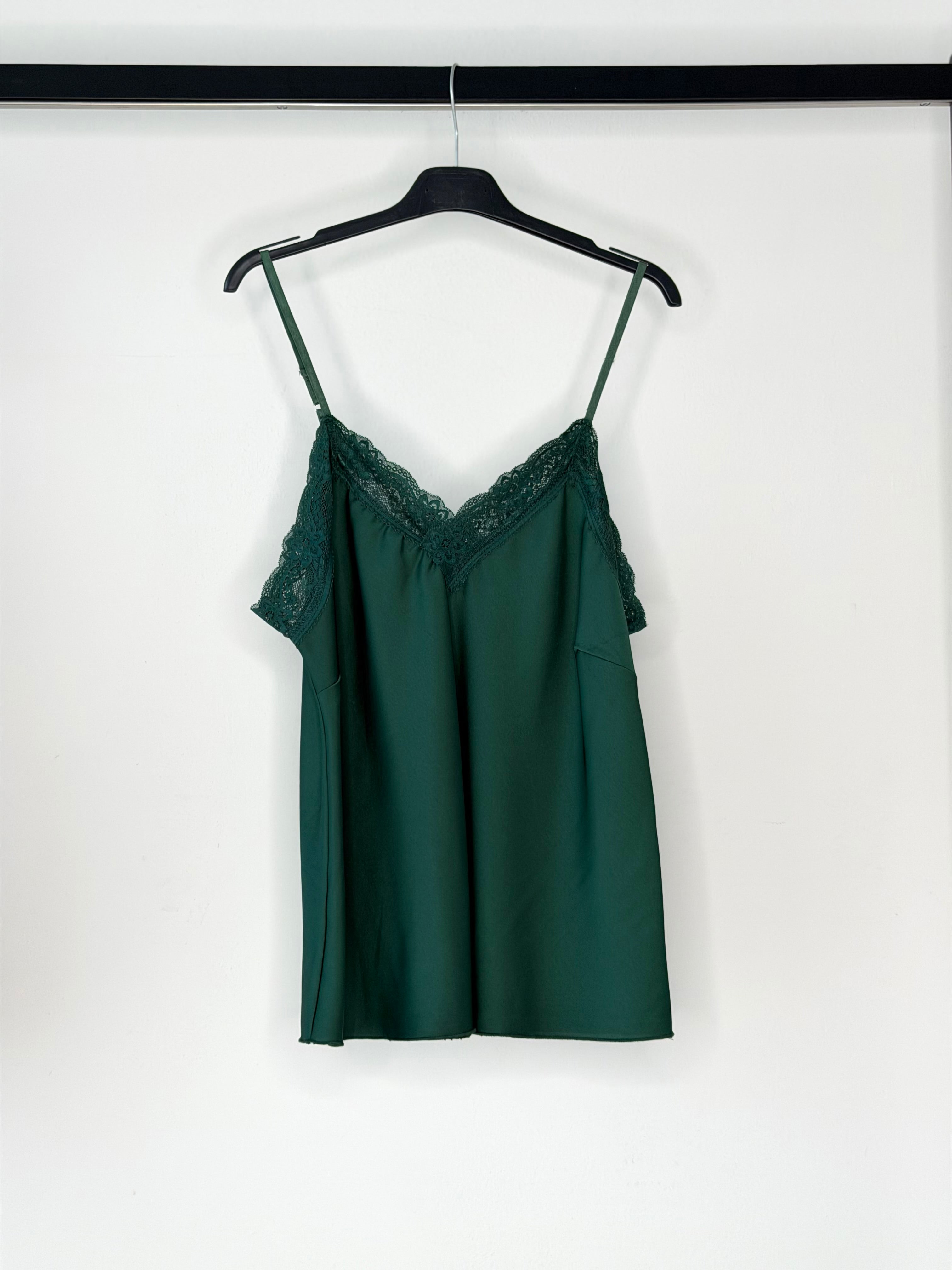 CANOTTIERA IN RASO & PIZZO