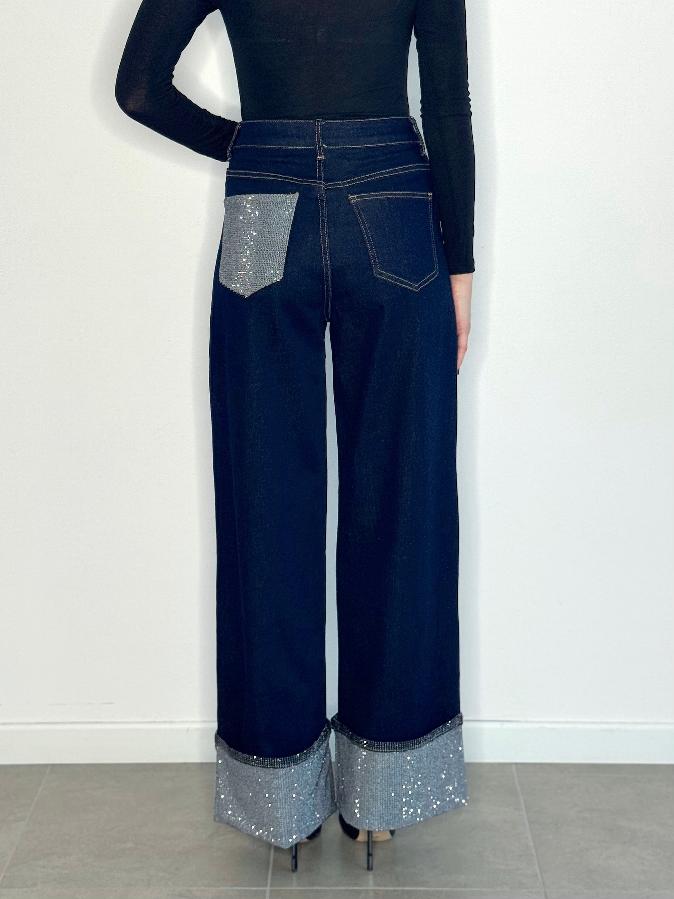 DENIM CRYSTAL CON RISVOLTO