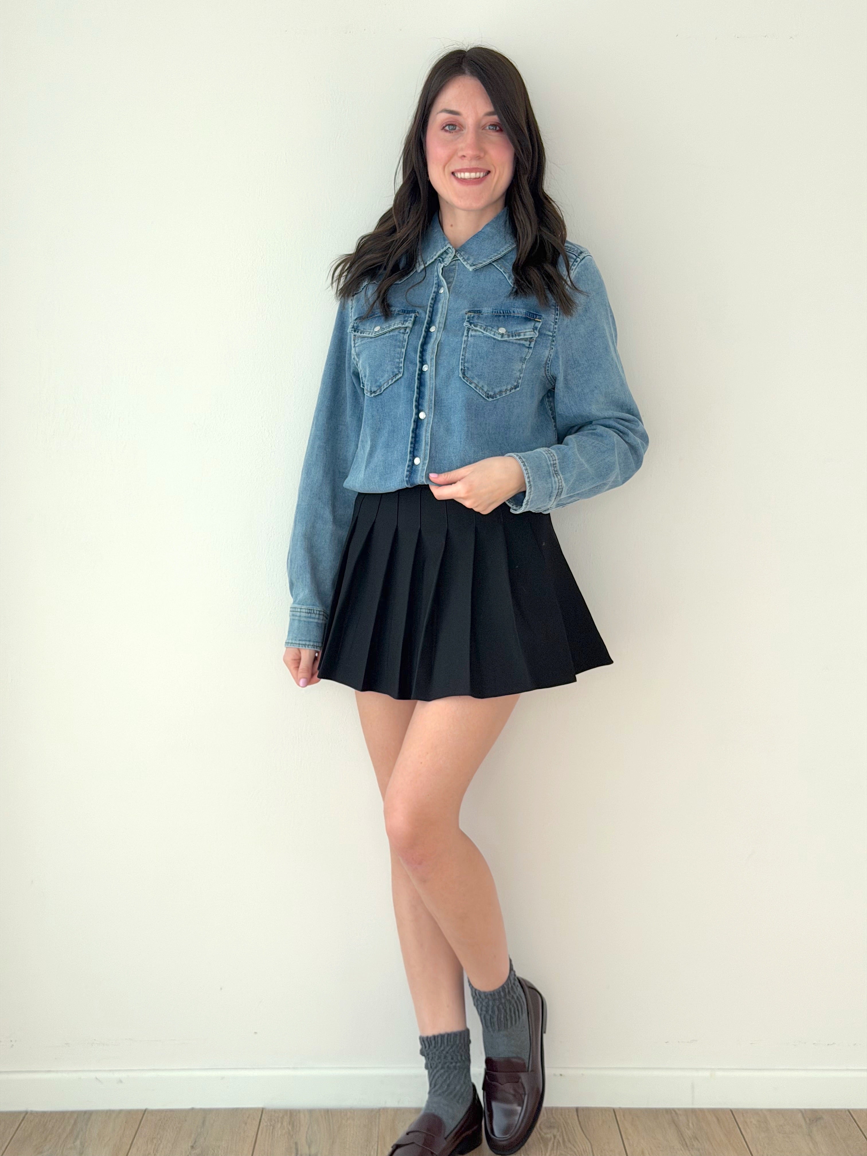 GONNA PANTALONCINO PIEGHE