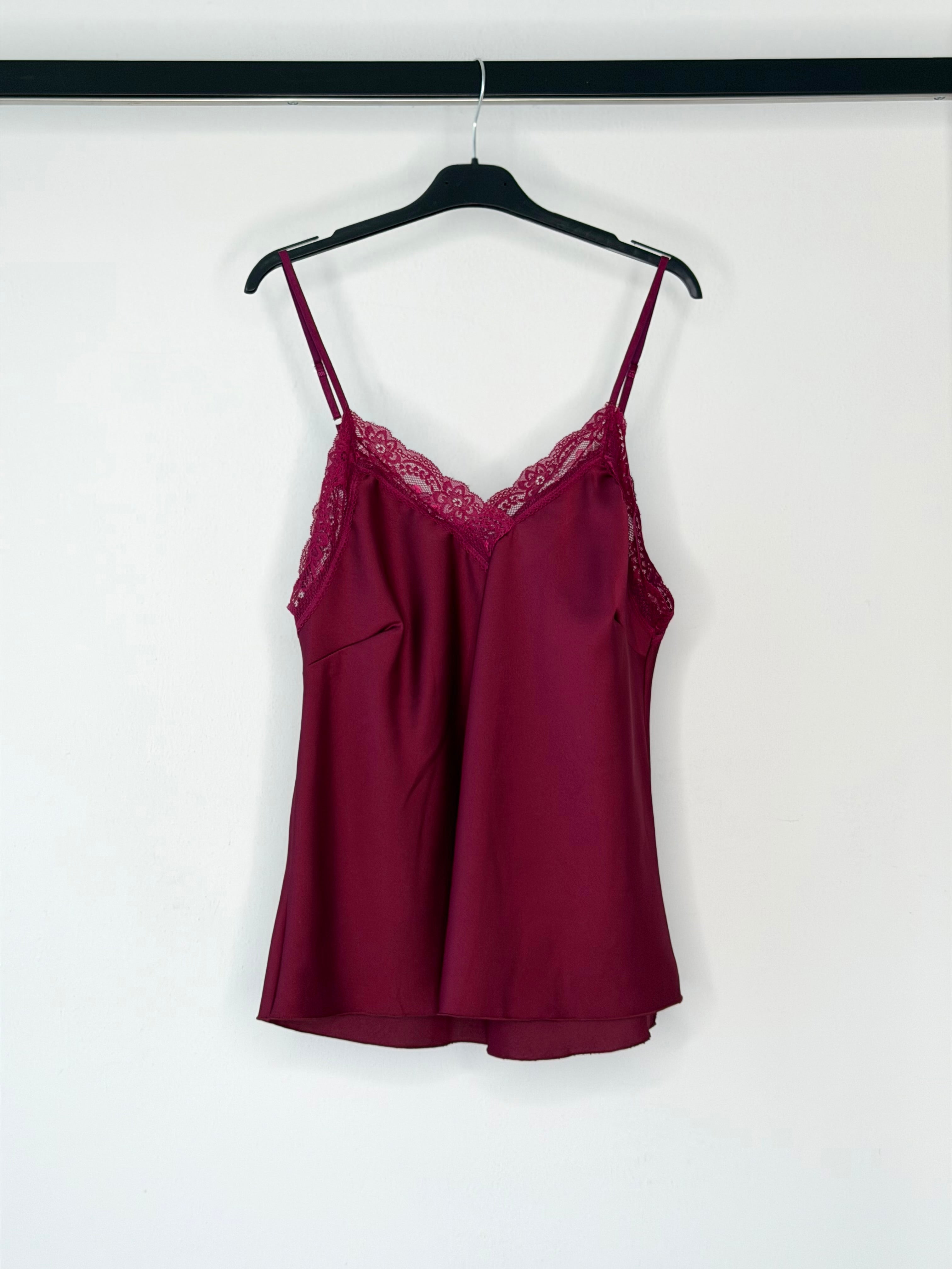 CANOTTIERA IN RASO & PIZZO