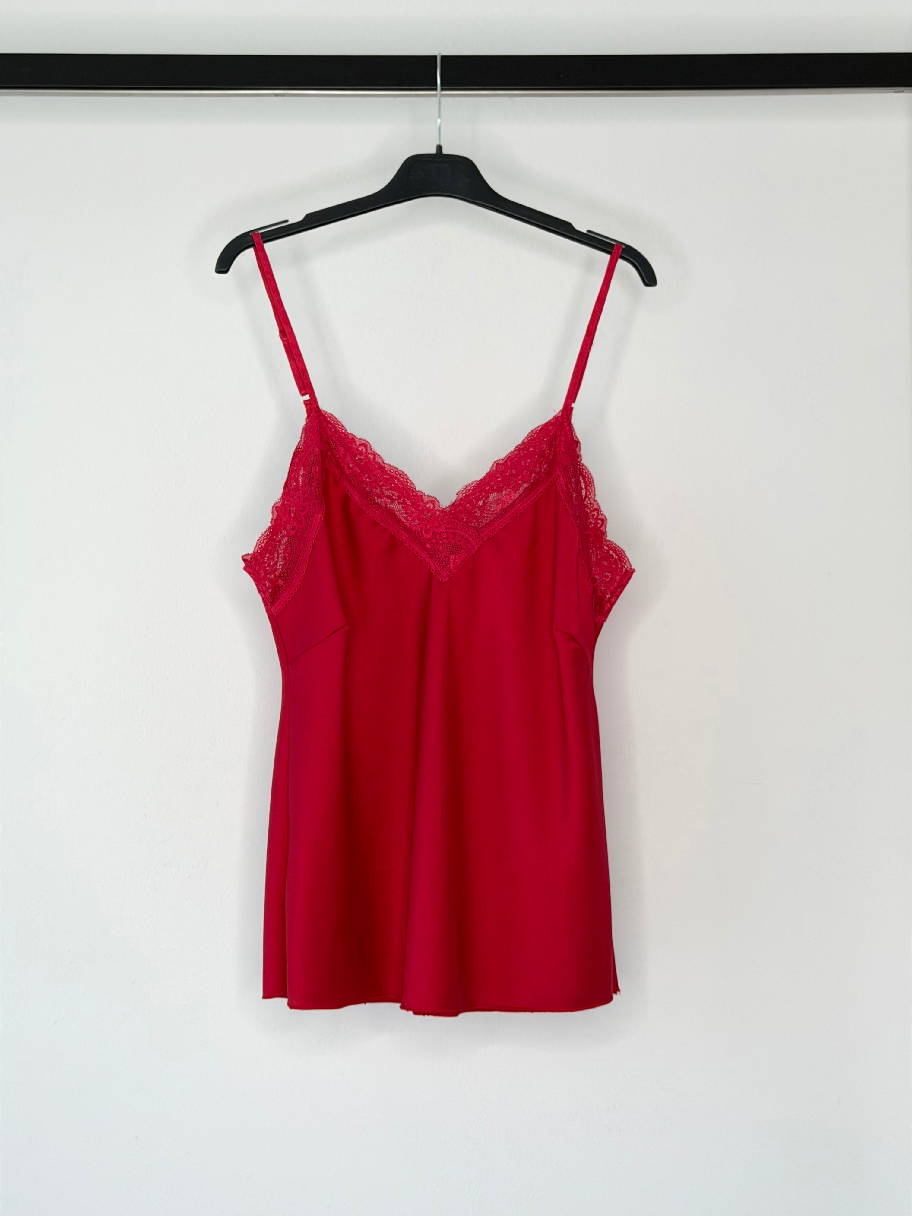 CANOTTIERA IN RASO & PIZZO
