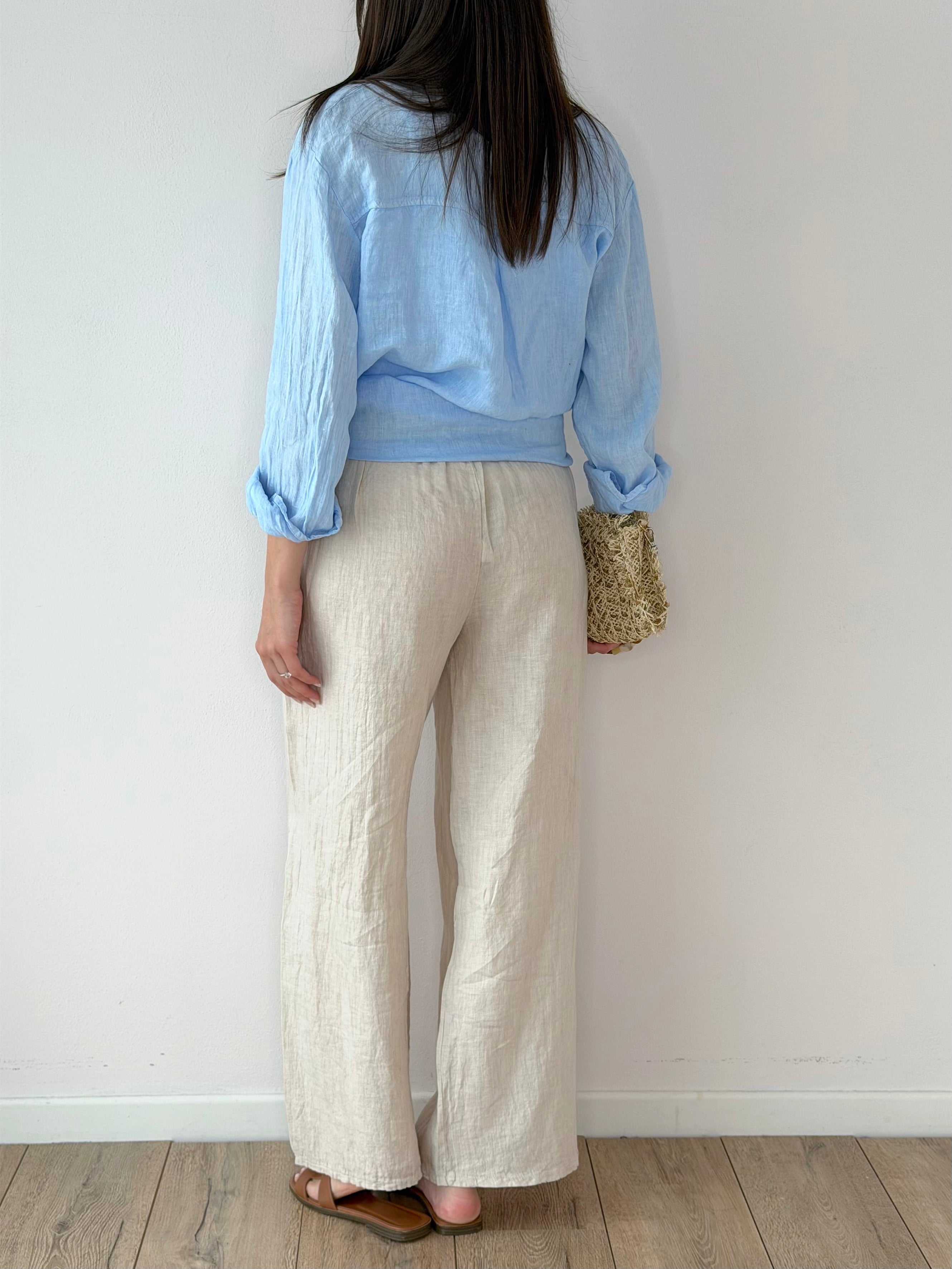 PANTALONE PALAZZO 100% LINO