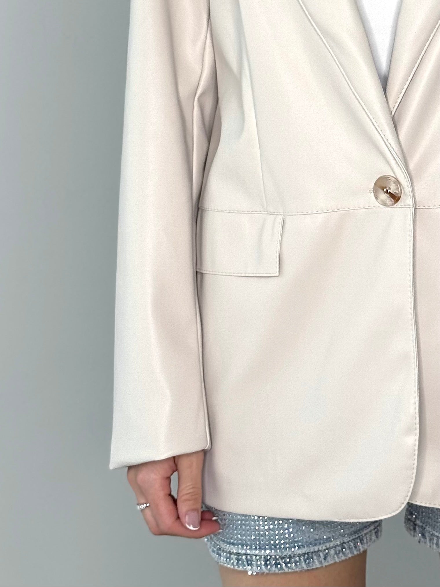 GIACCA ECOPELLE BEIGE