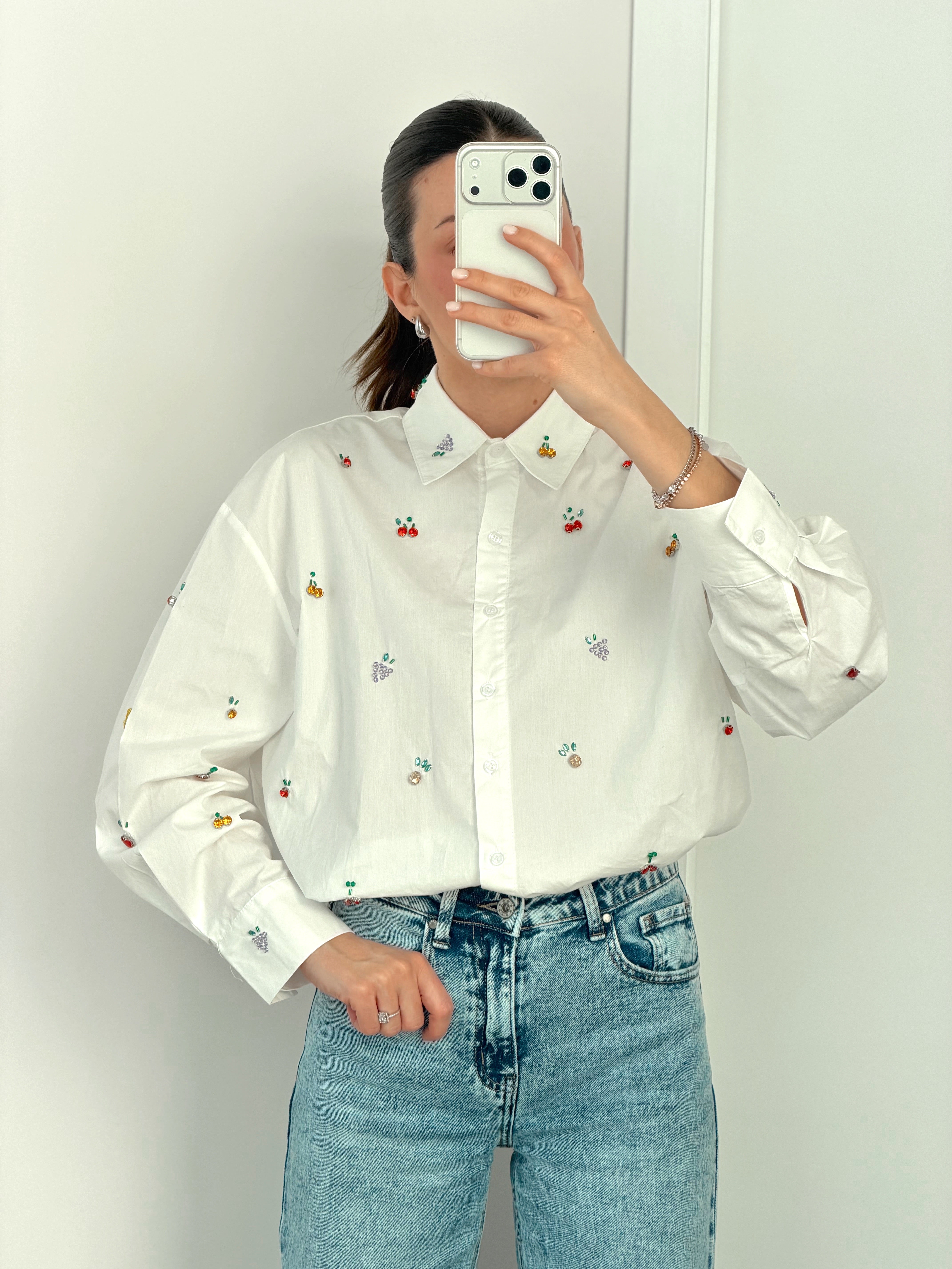 CAMICIA FRUITS SWAROVSKI
