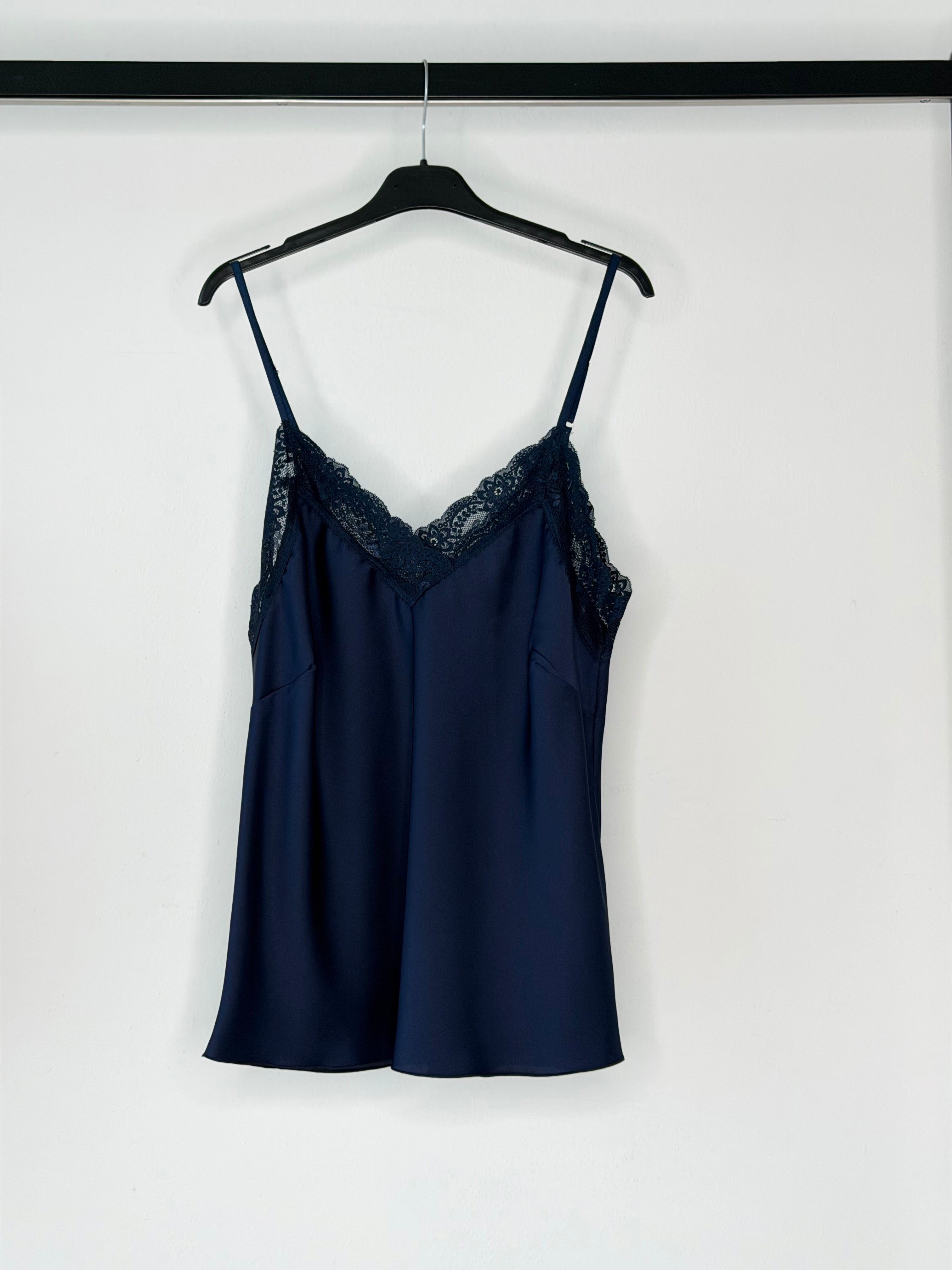 CANOTTIERA IN RASO & PIZZO