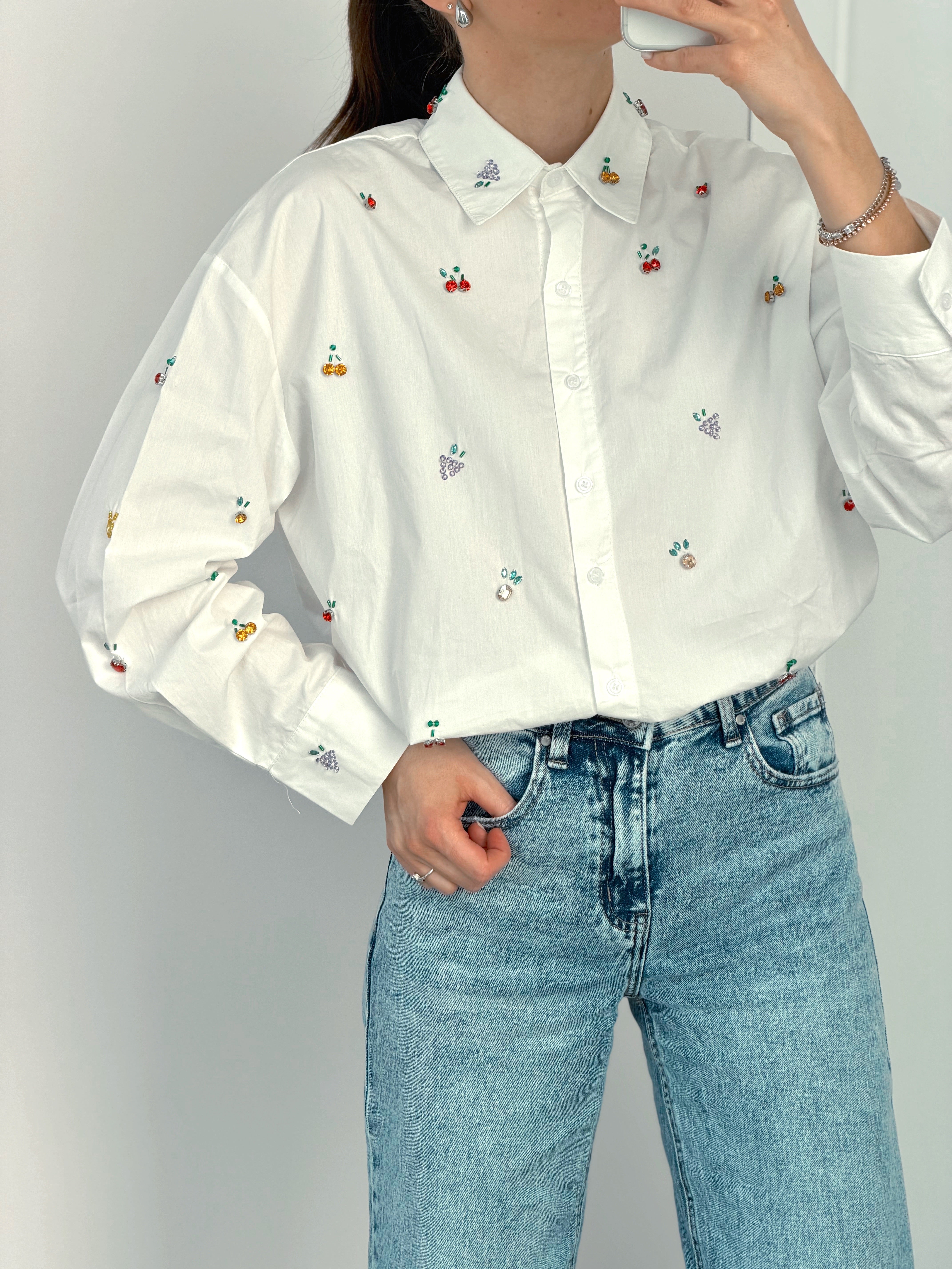 CAMICIA FRUITS SWAROVSKI