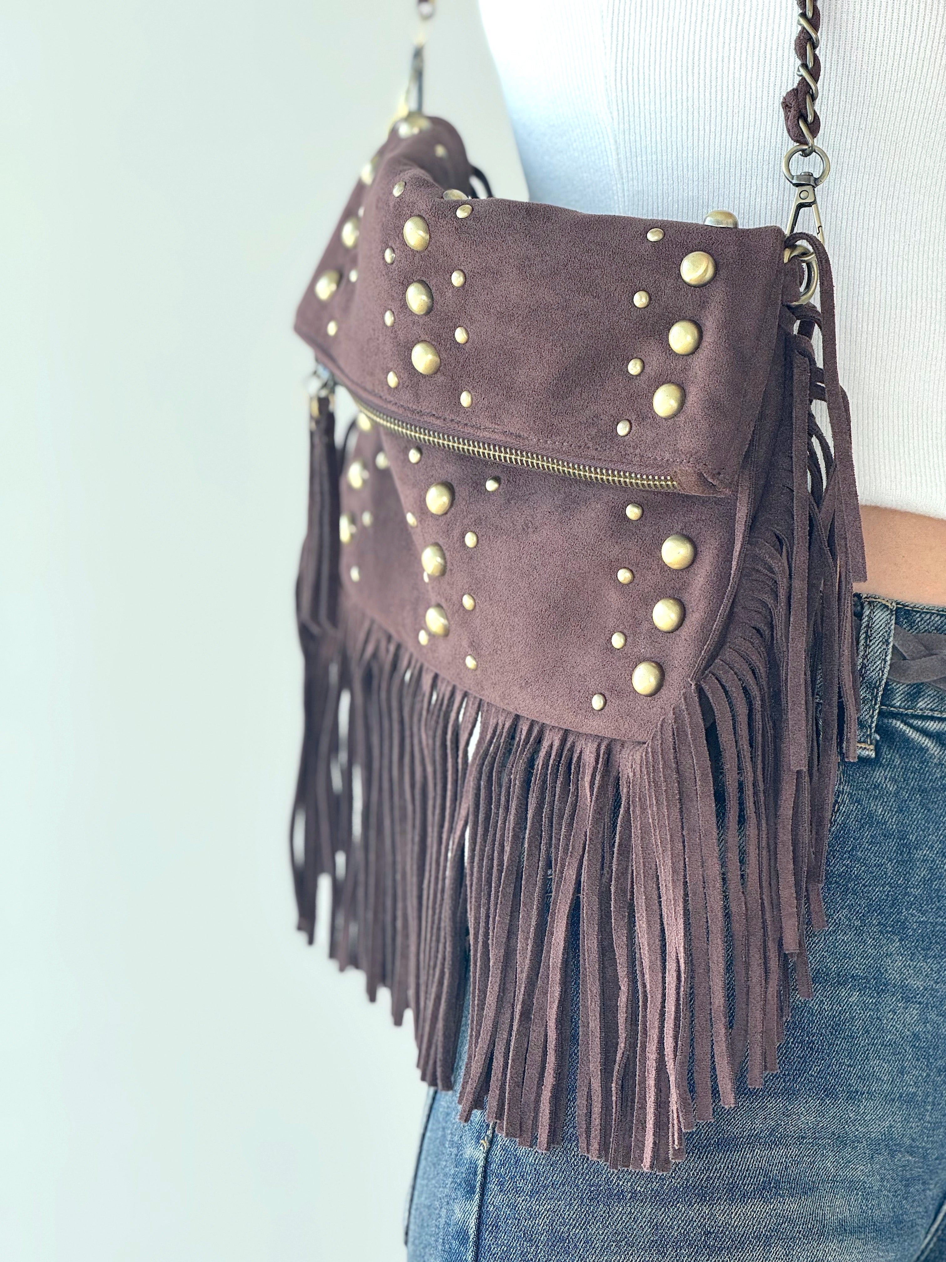 BORSA ECO CAMOSCIO FRANGE
