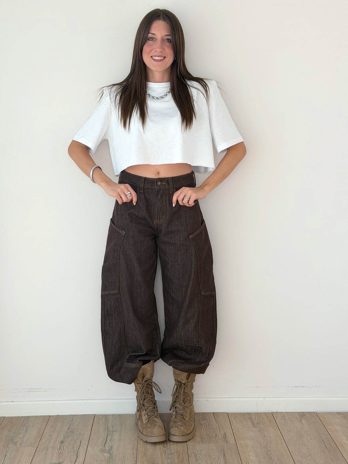 DENIM MARRONE BALLOON