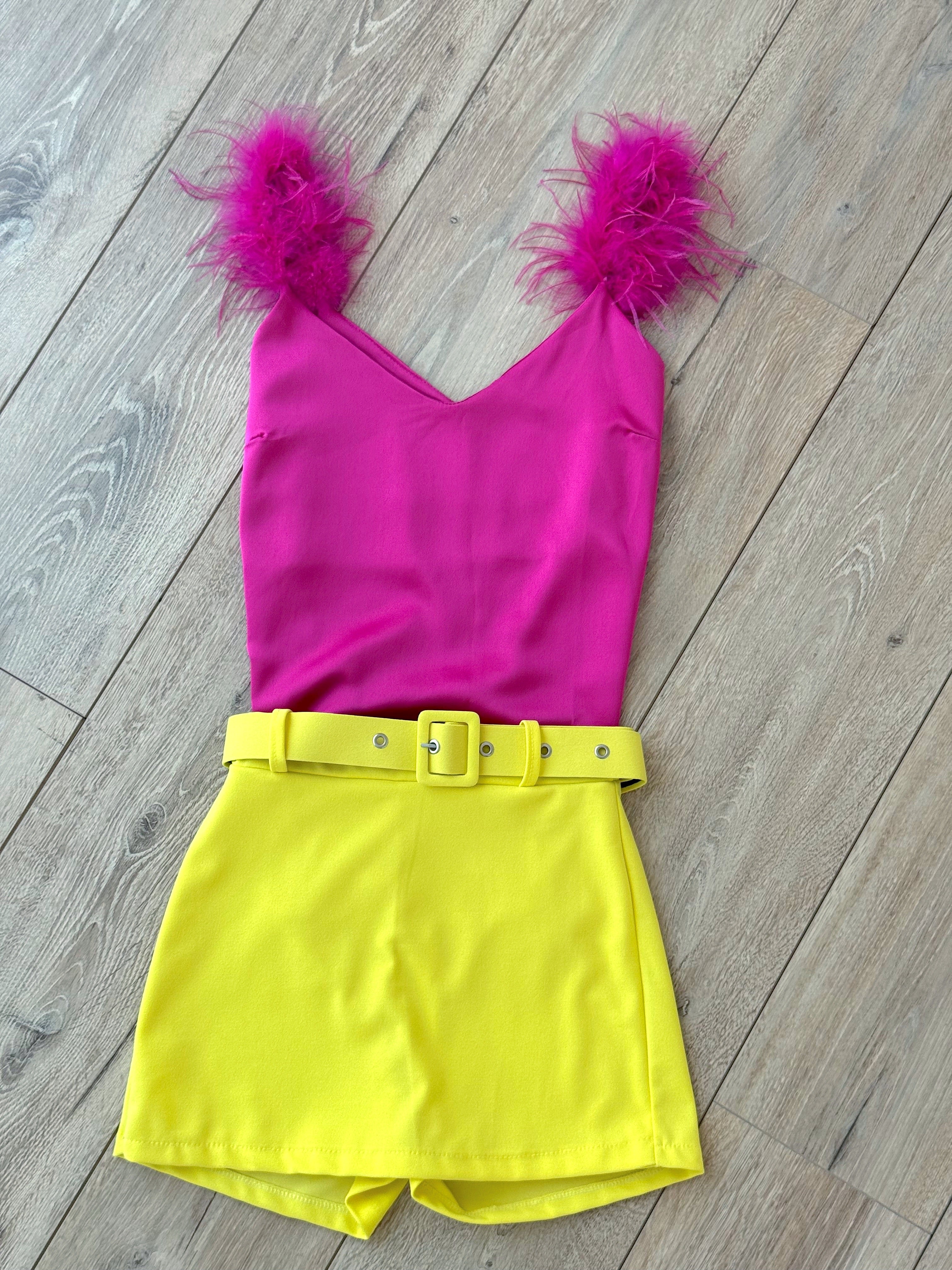 CANOTTIERA FUCSIA PIUME