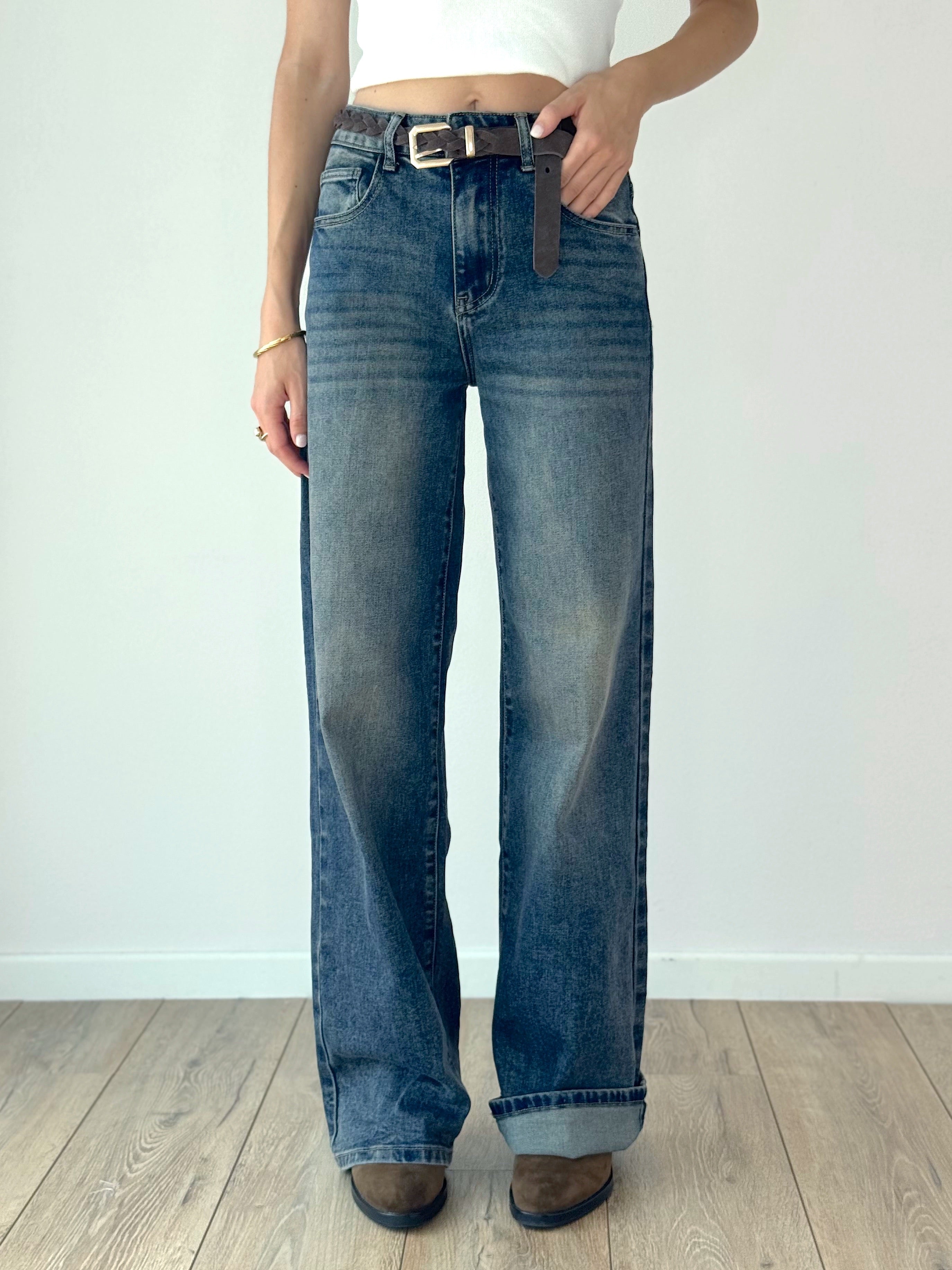 DENIM LONG WIDE LEG