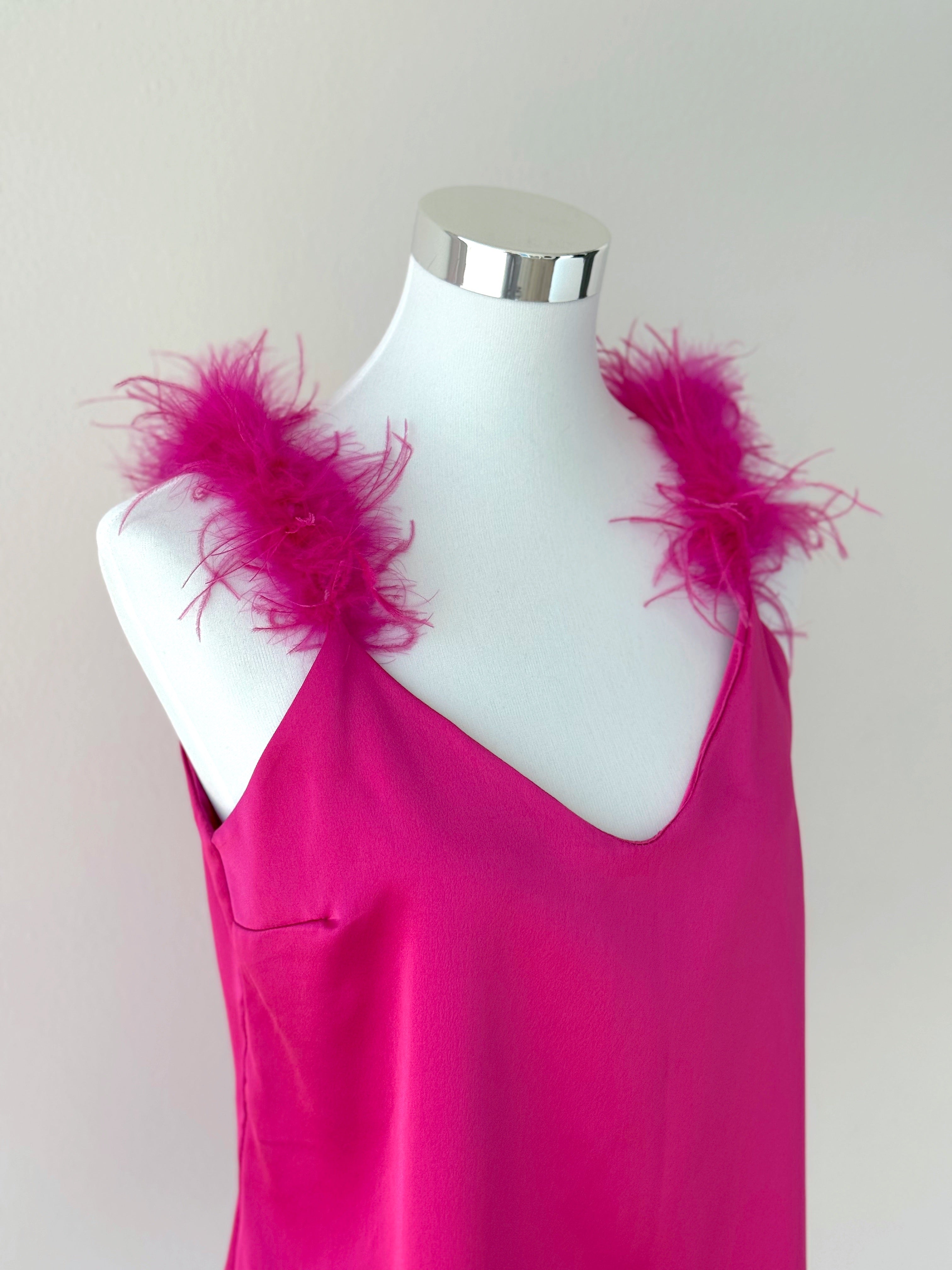 CANOTTIERA FUCSIA PIUME