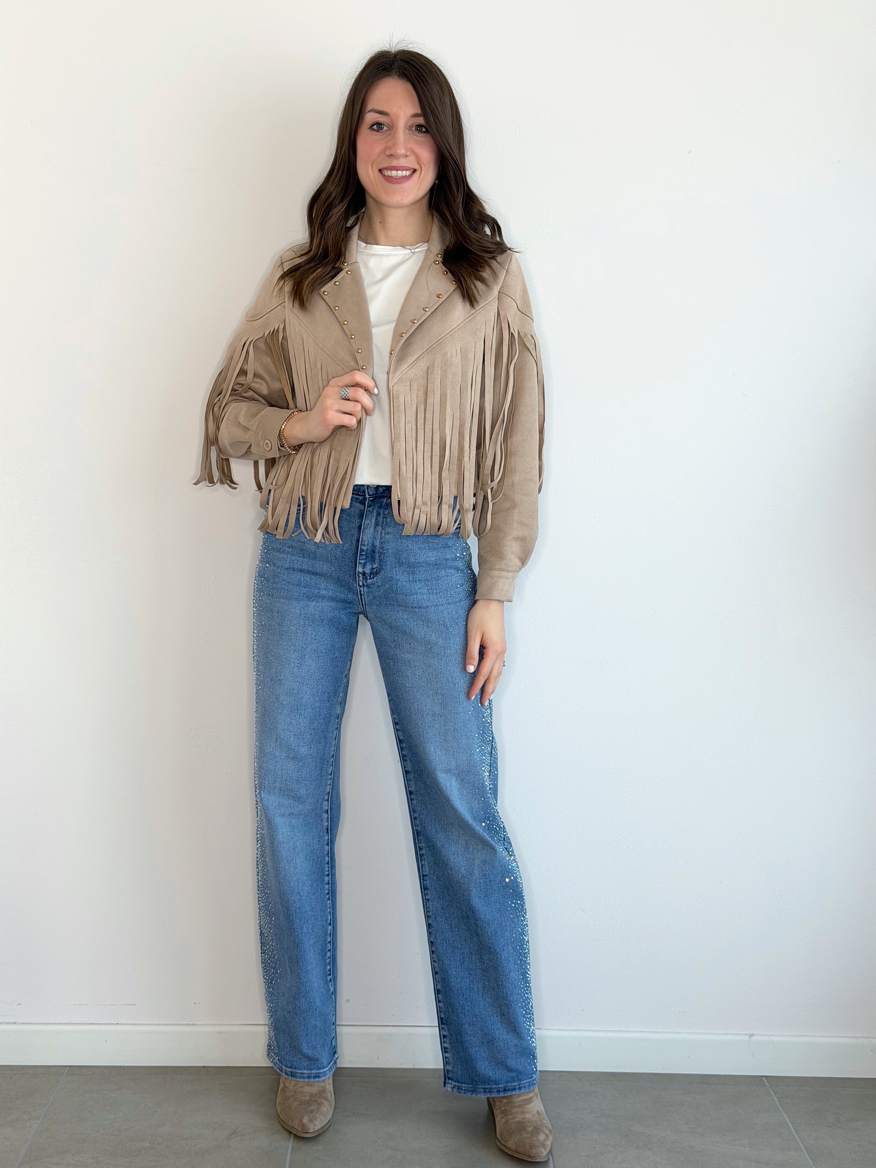 DENIM STRASS LATERALI