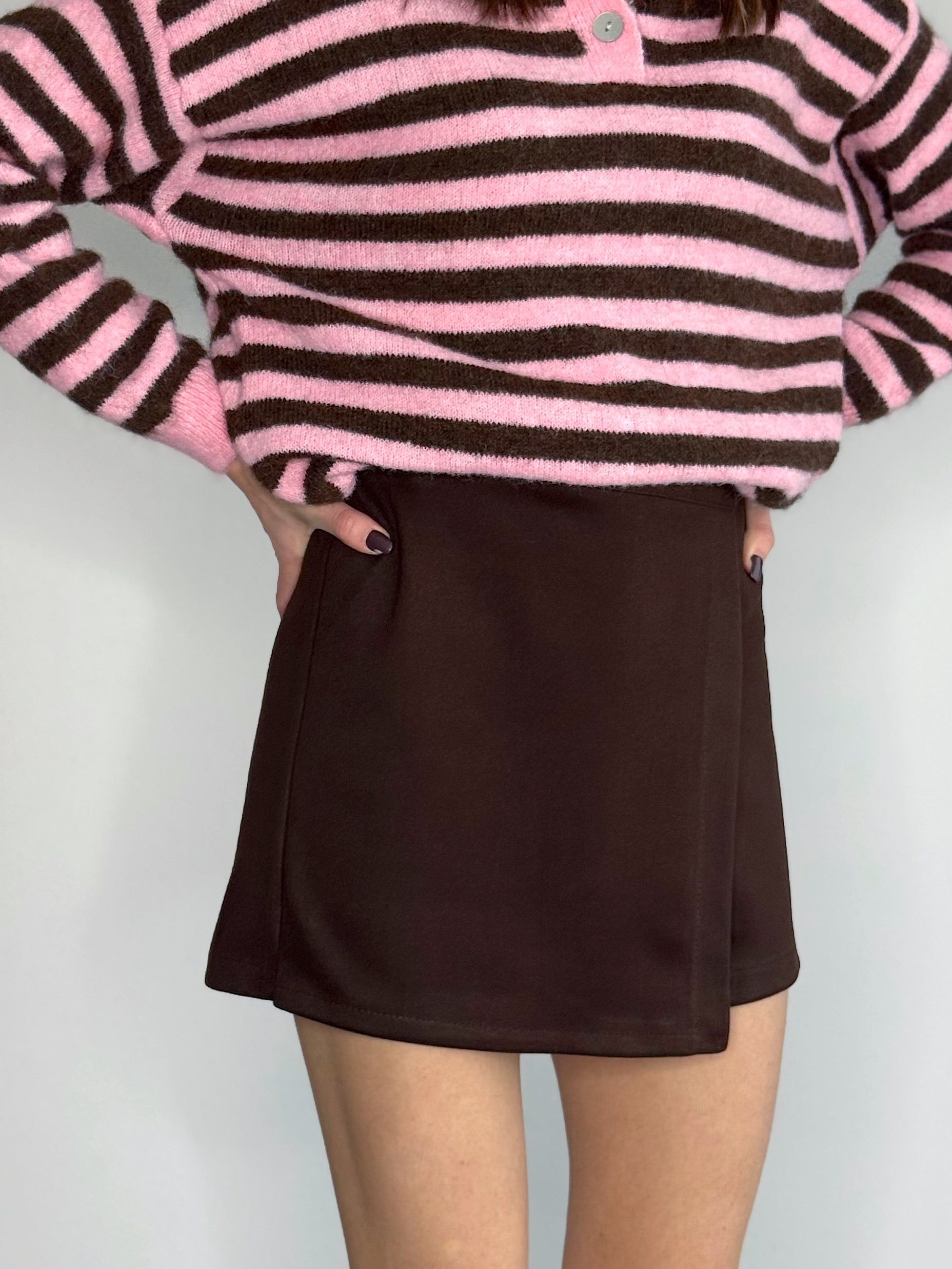 GONNA PANTALONCINO FELPATA A PORTAFOGLIO