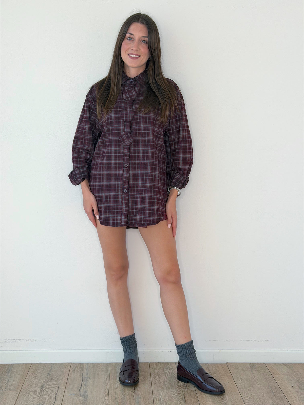 CAMICIA QUADRI IN FLANELLA CON MAXI BOTTONI ( REMOVIBILI )
