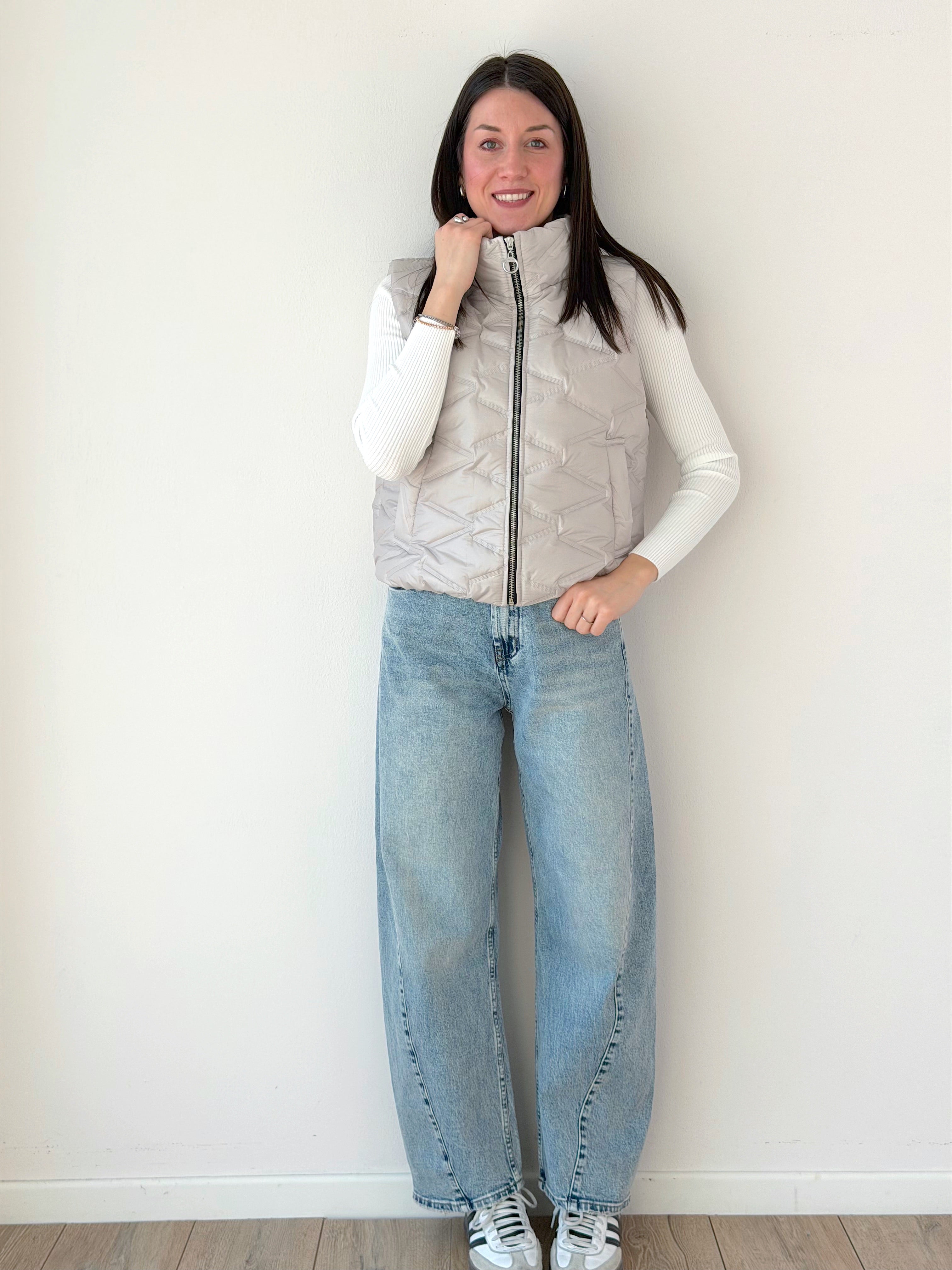 SMANICATO TRAPUNTATO SABBIA