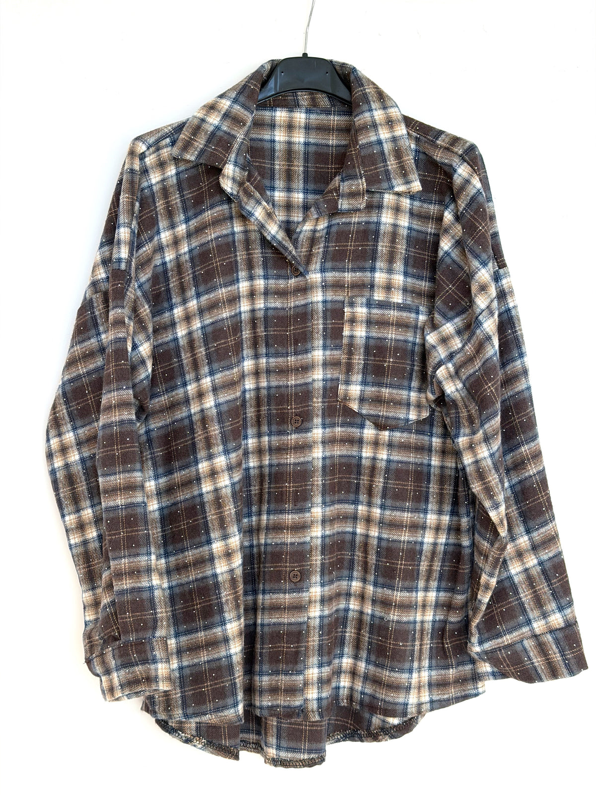 CAMICIA WOOD CON STRASS