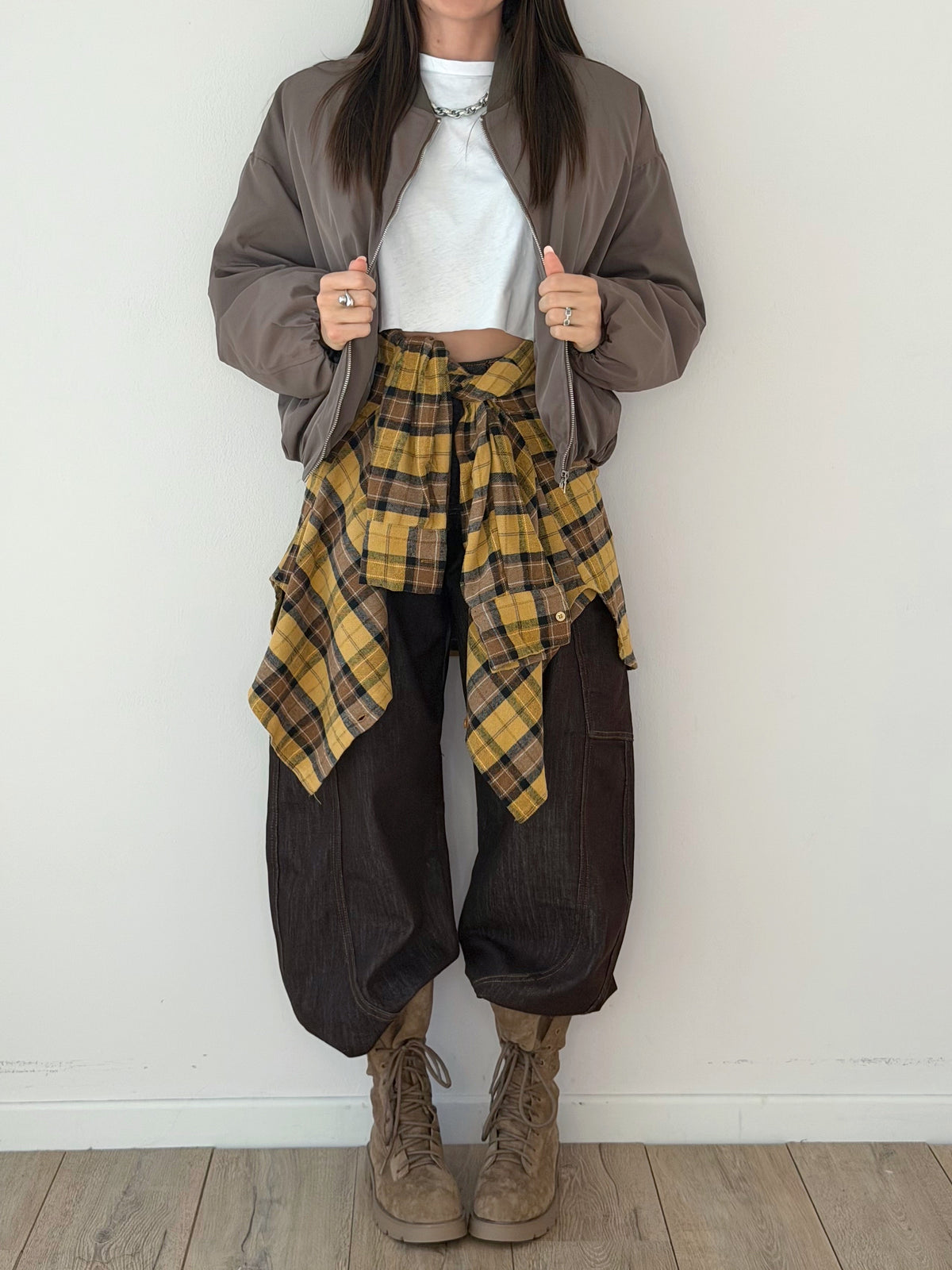 CAMICIA WOOD FLANELLA GIALLO